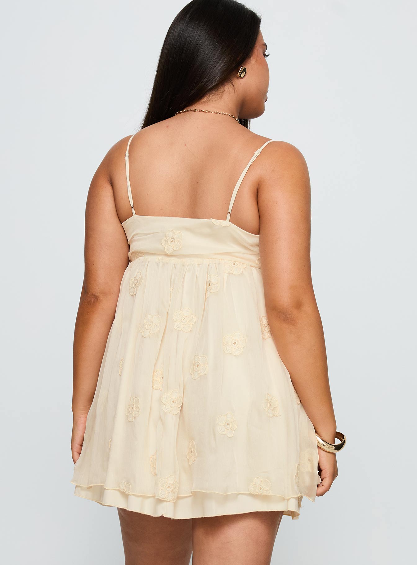 Sparks Fly Mini Dress Cream Curve - Image 5