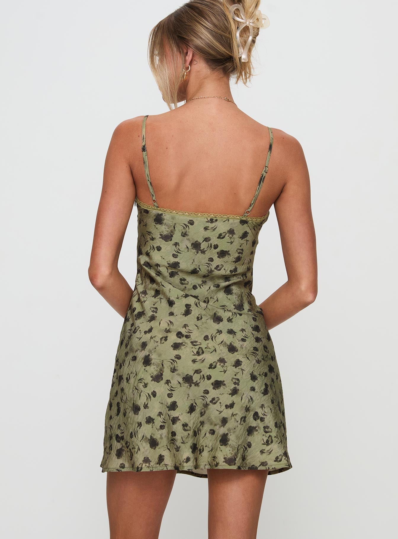 Valencia Mini Dress Sage Floral - Image 5