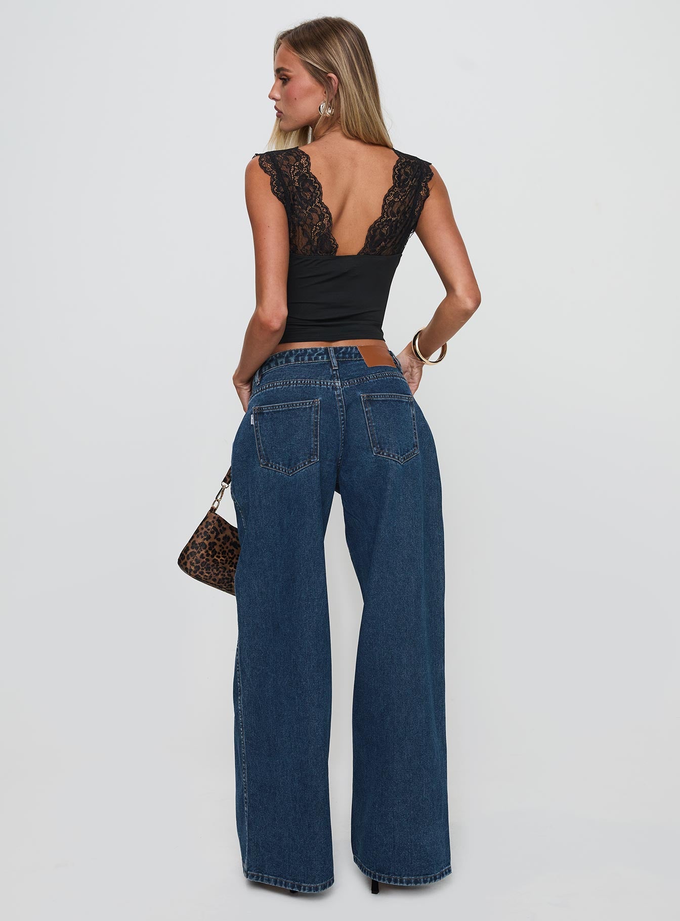 Ramos Low Rise Denim Jeans Dark Blue Wash - Image 5