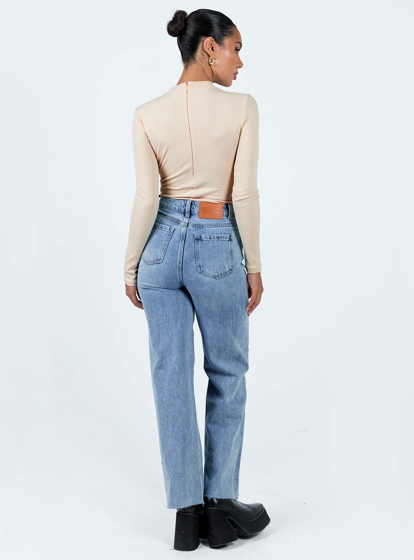Thorne High Rise Straight Leg Jeans Denim - Image 5
