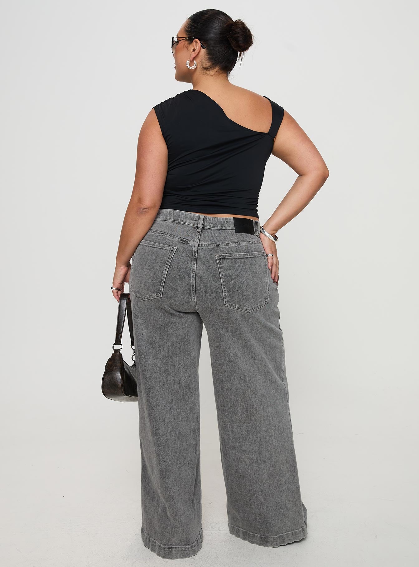 Wolfie High Rise Wide Leg Slouchy Jeans Steel Curve - Image 5