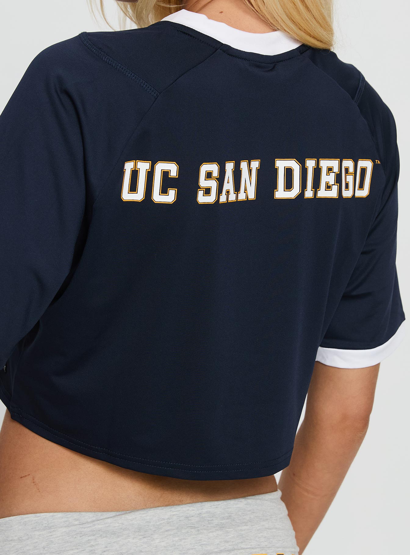 Uc San Diego Cropped Soccer Jersey Tee Blue - Image 5
