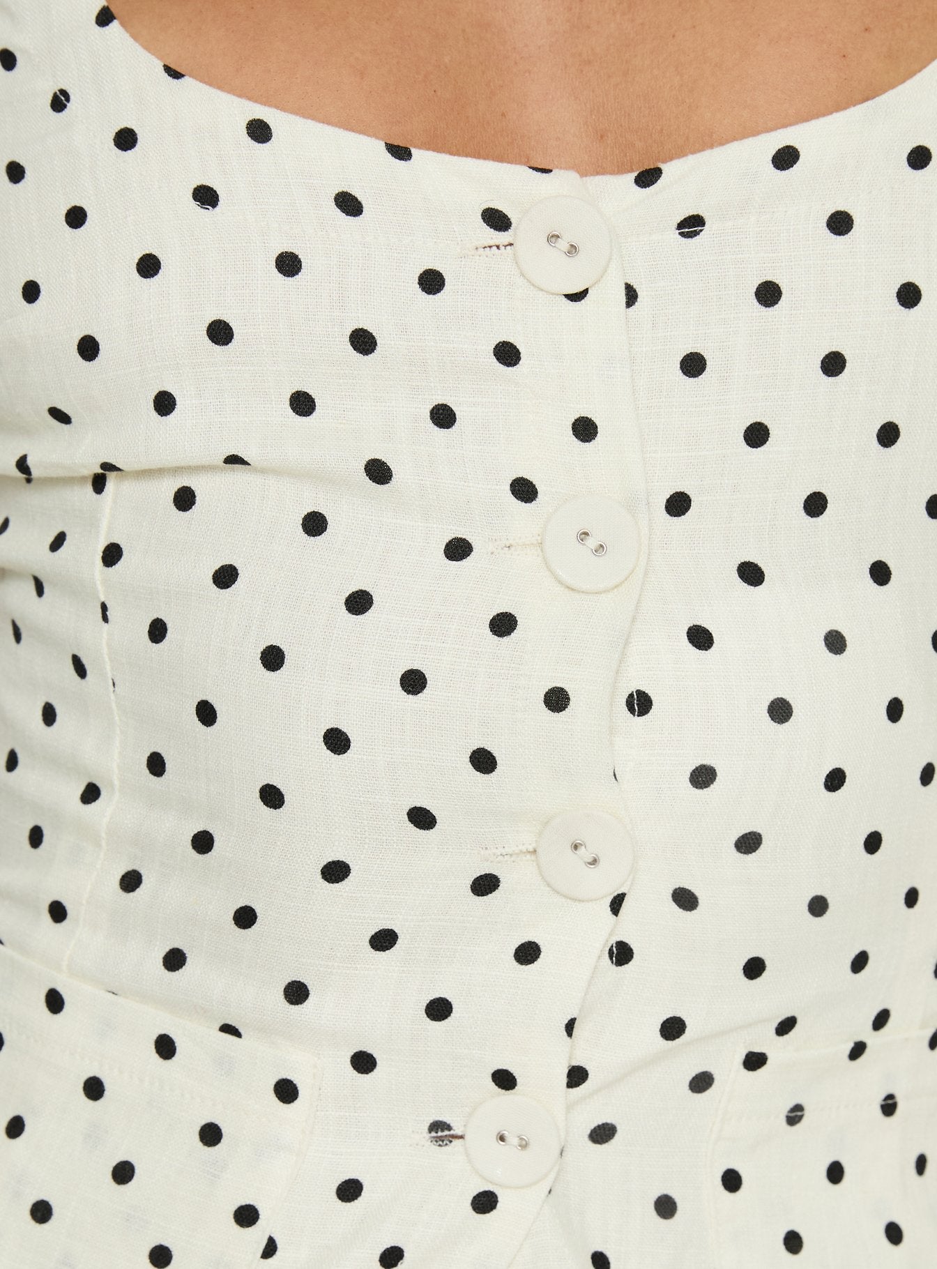 Spirito Vest Top White Polka - Image 6