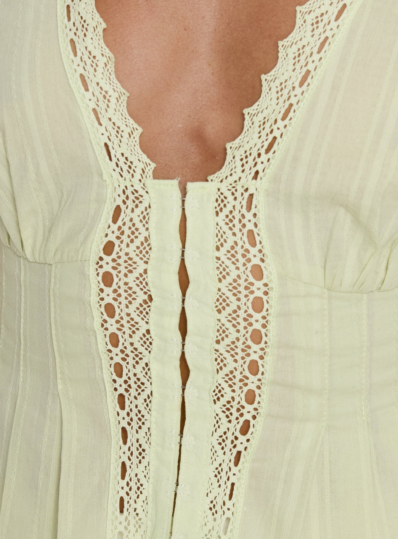 Zaylenna Lace Pleated Top Sage - Image 6