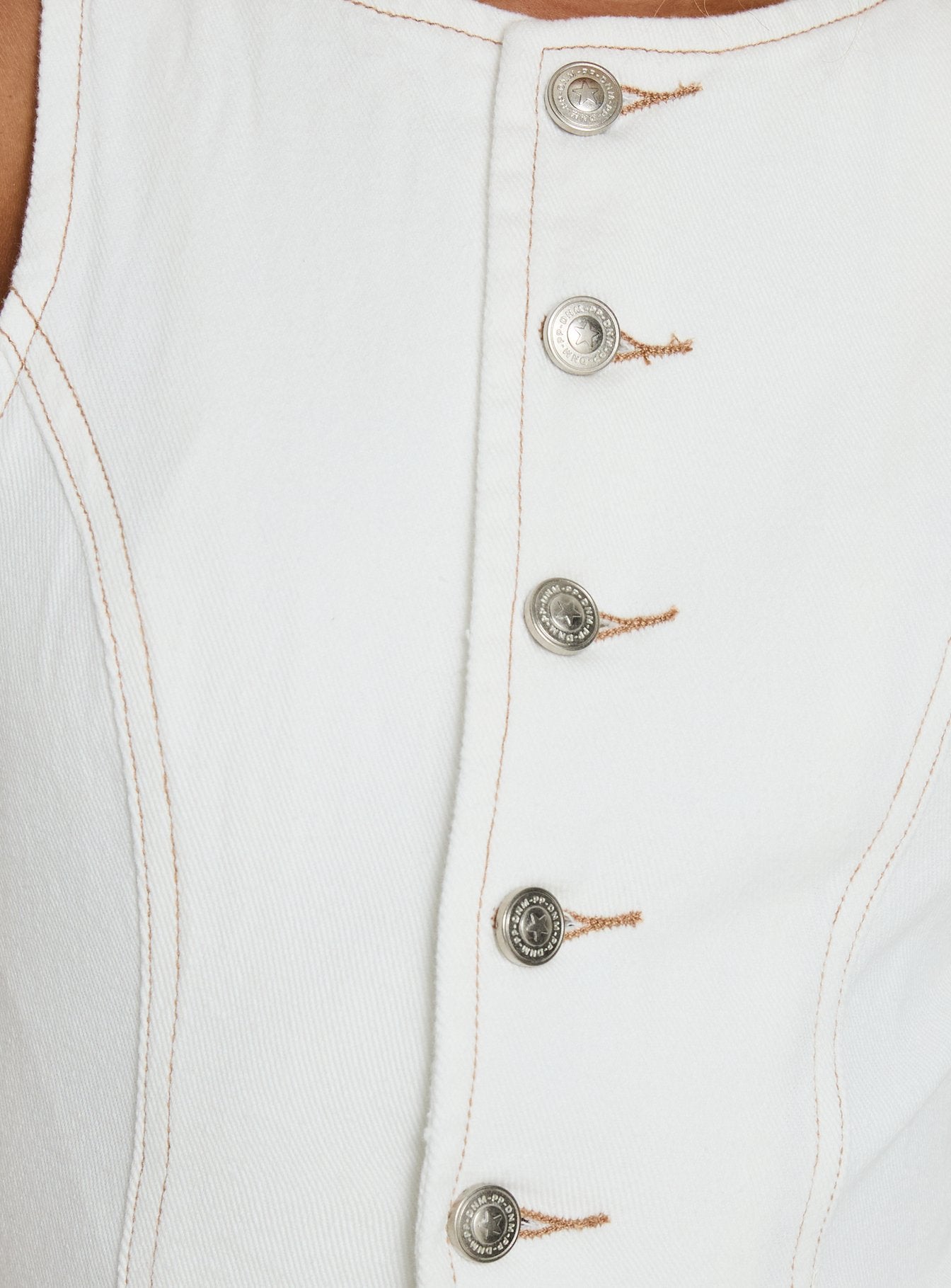 Yumiko Denim Romper White - Image 6