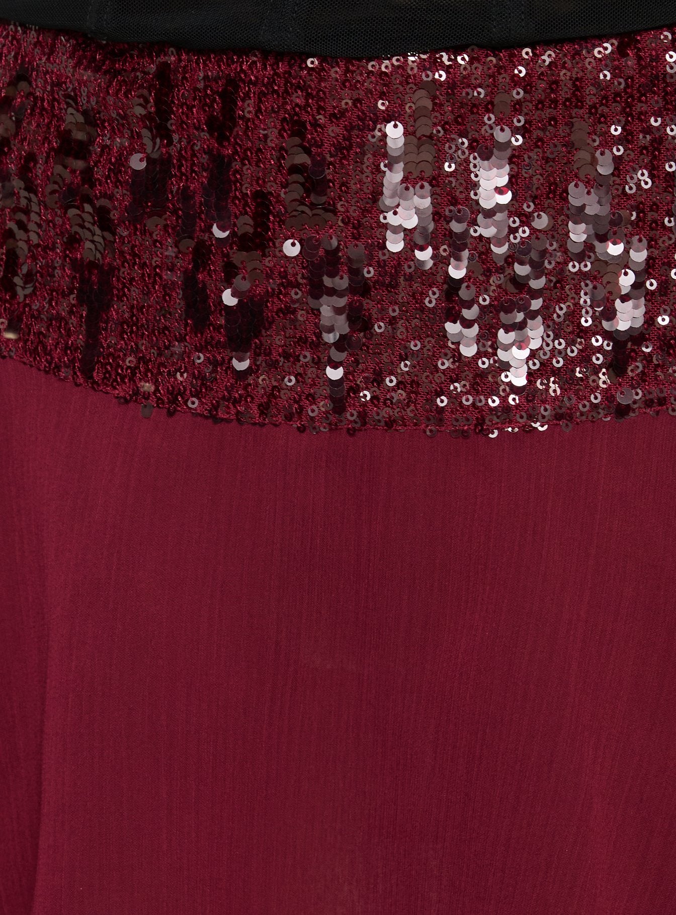 Zenayda Drop Waist Sequin Mini Skirt Burgundy - Image 6