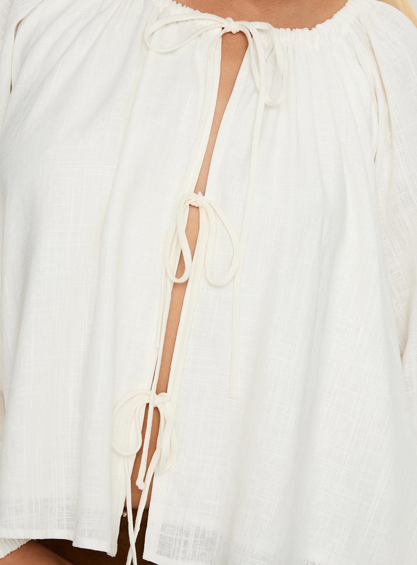 Somebody Else Tie Up Top White - Image 6