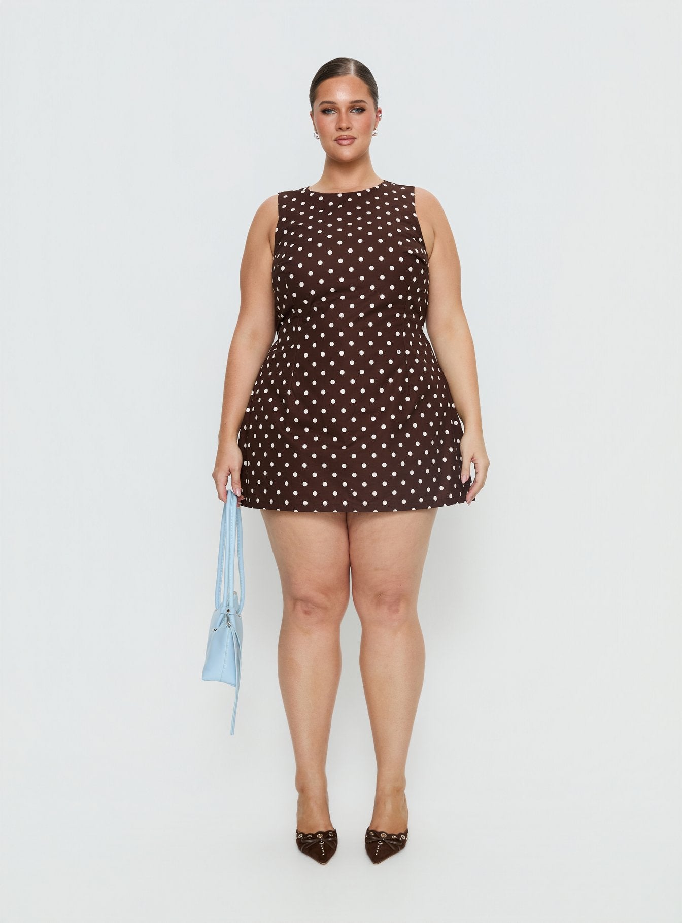 Yumiko Romper Brown Polka Curve - Image 7