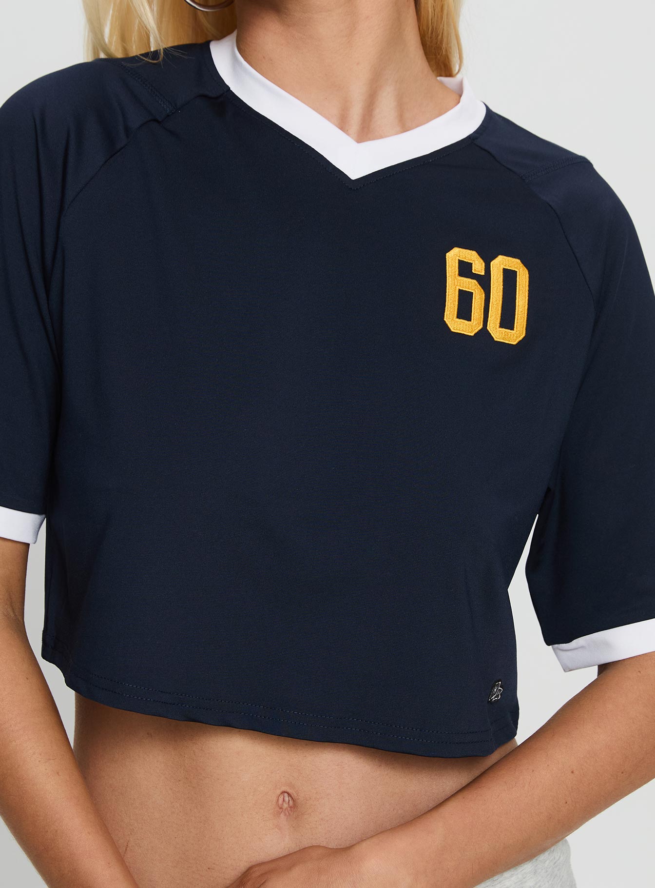Uc San Diego Cropped Soccer Jersey Tee Blue - Image 6
