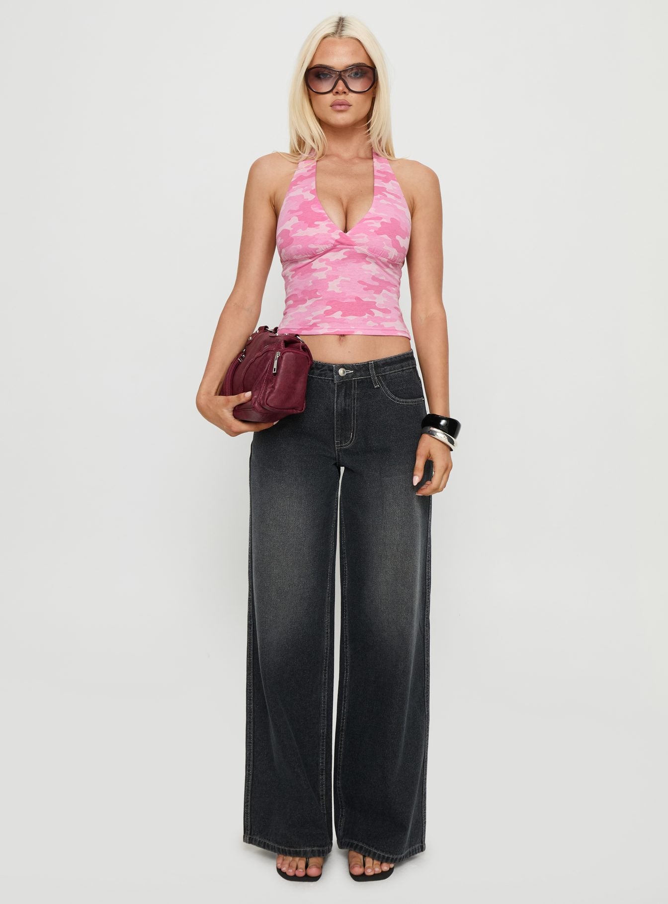 Whimsy Halter Top Pink Camo - Image 7