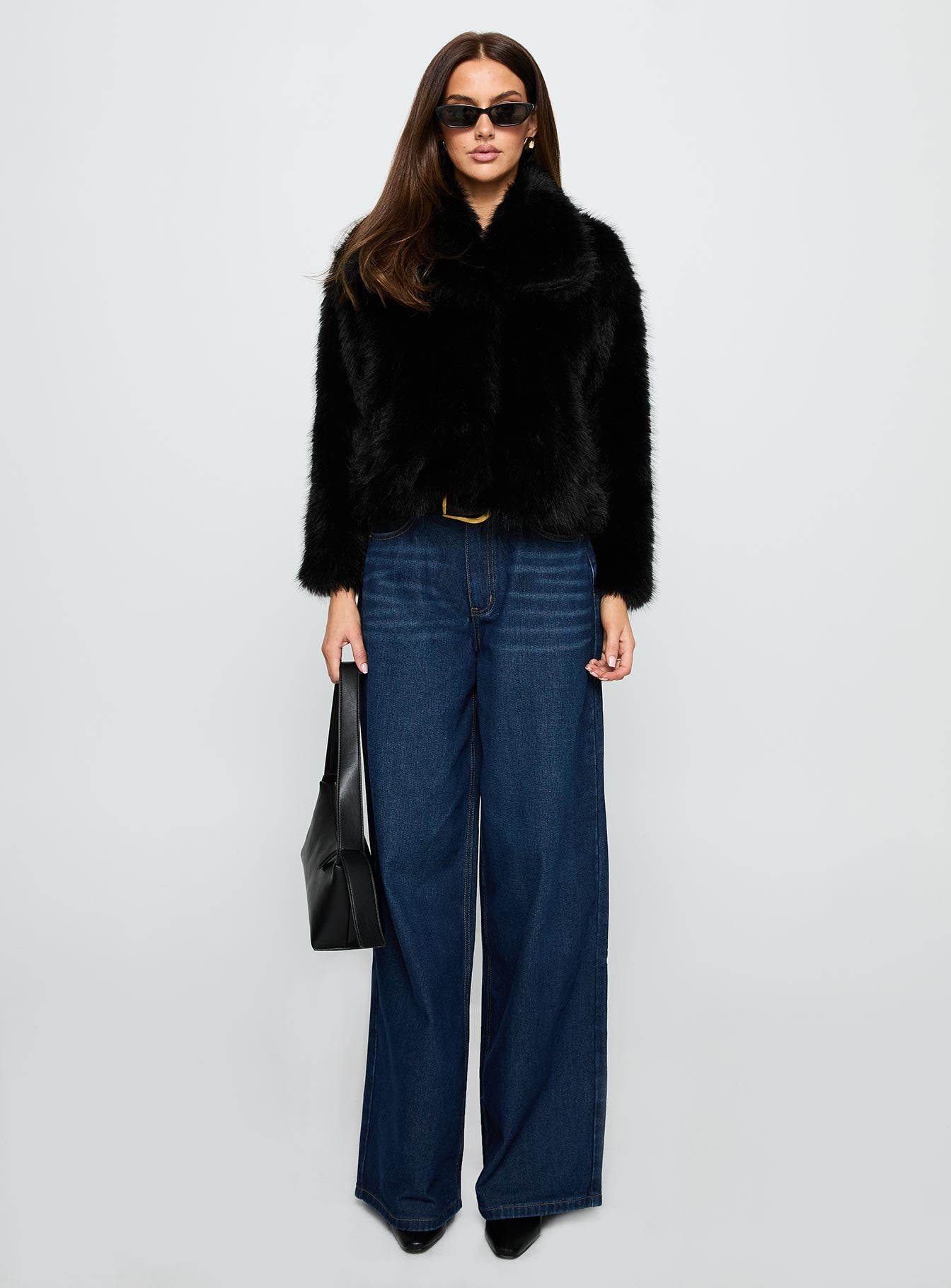 Wayland Faux Fur Jacket Black - Image 7