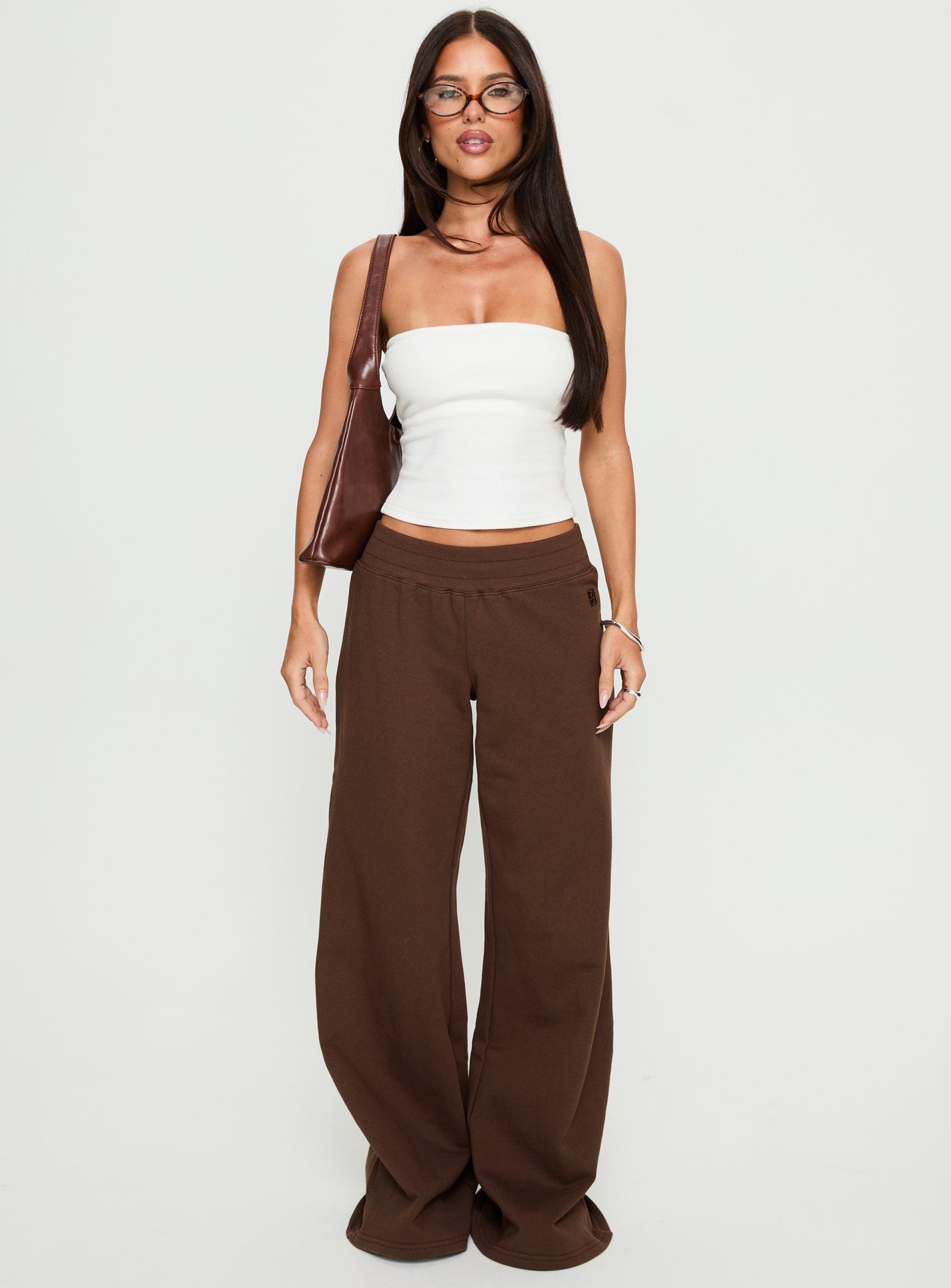 Summits Flared Track Pants Chocolate - Image 6