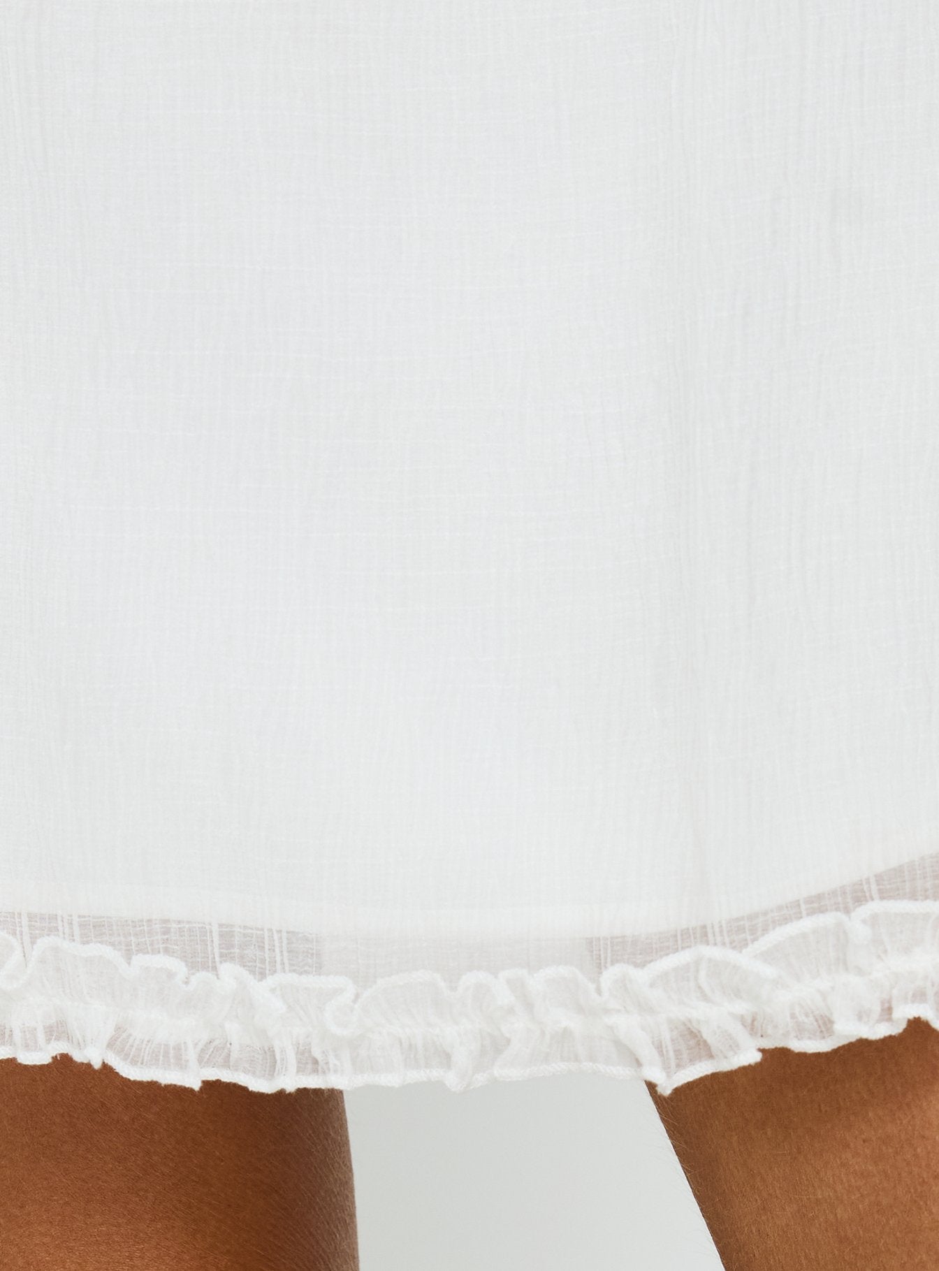 Sleeping Beauty Frill Baby Doll Mini Dress White - Image 7