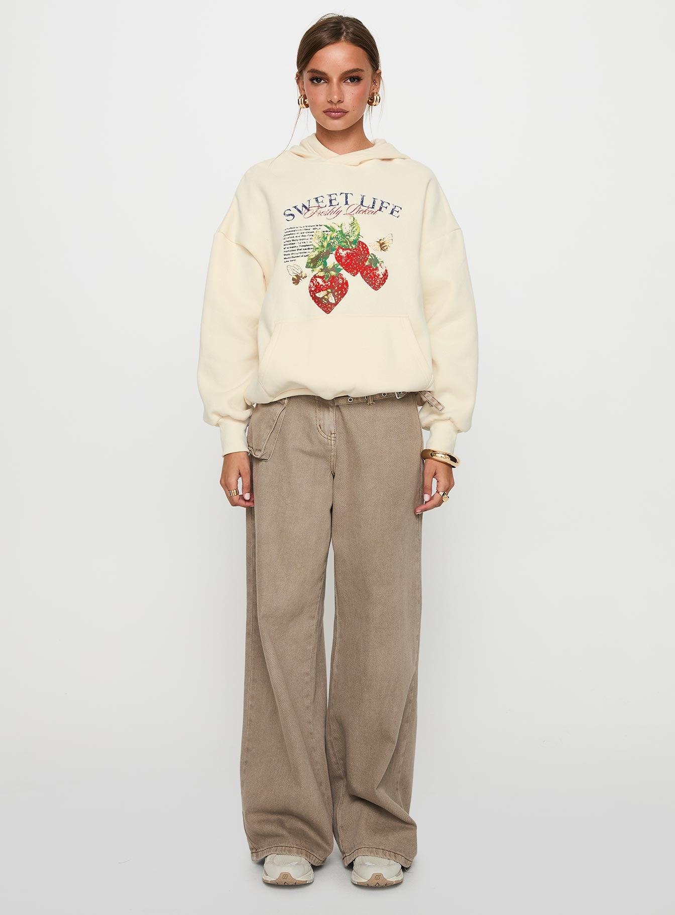 Sweet Life Graphic Sweater Cream - Image 7