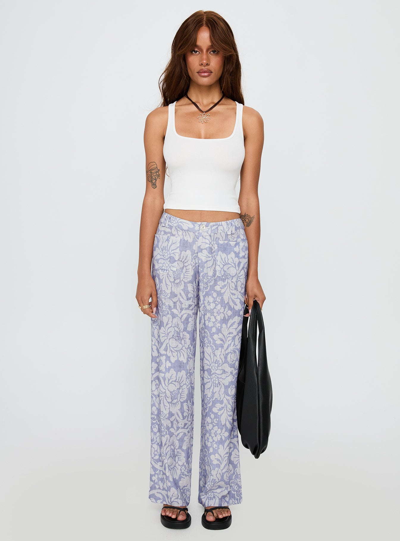 Vendi Low Rise Pant Lilac Floral - Image 7
