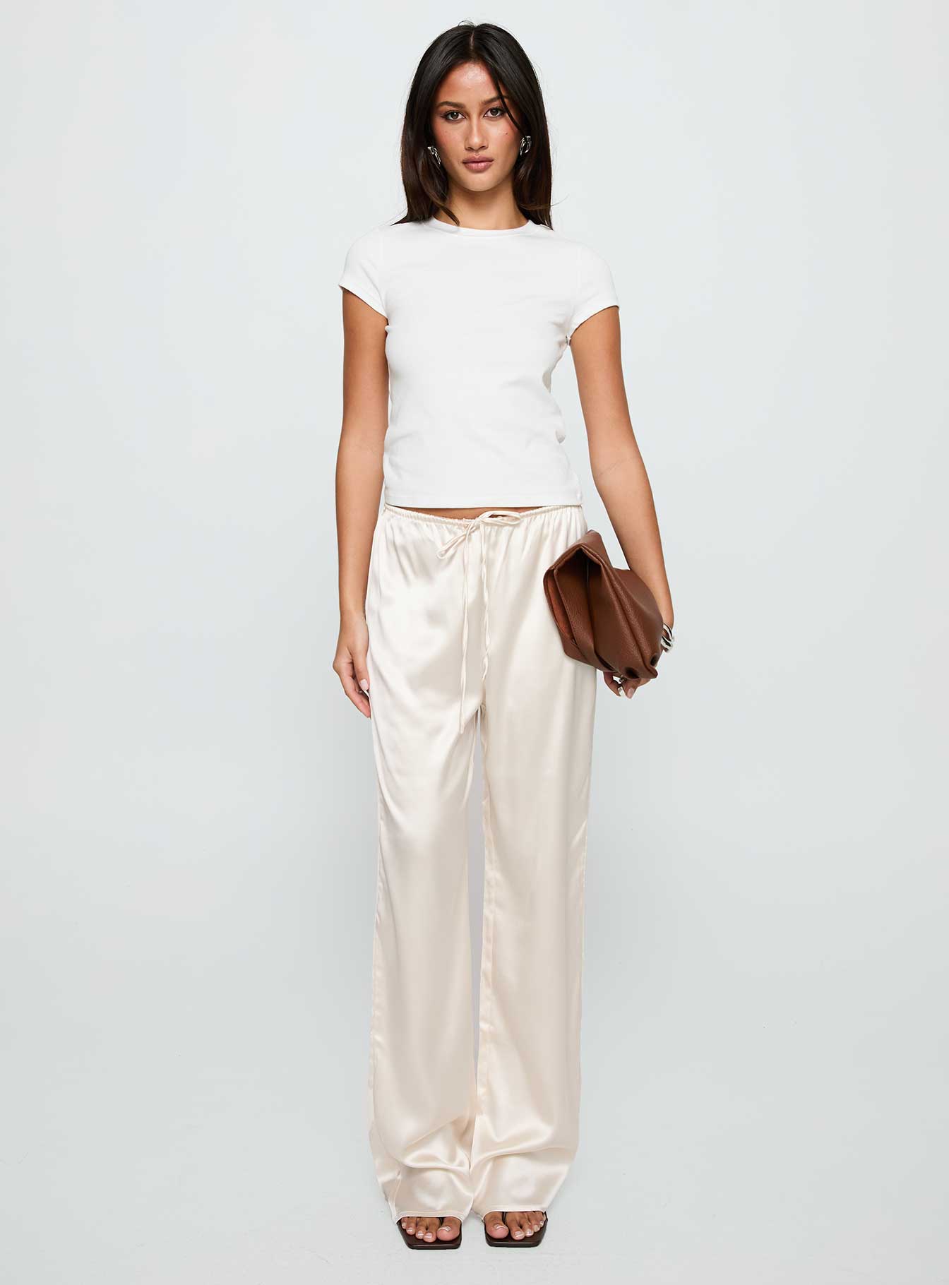 Soulstar Satin Pants Champagne - Image 7