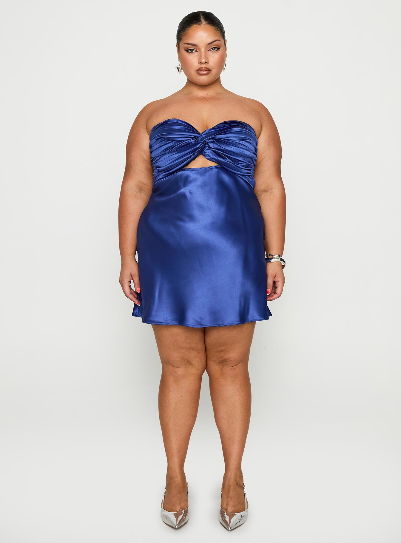 Shellie Mini Dress Blue Curve - Image 7