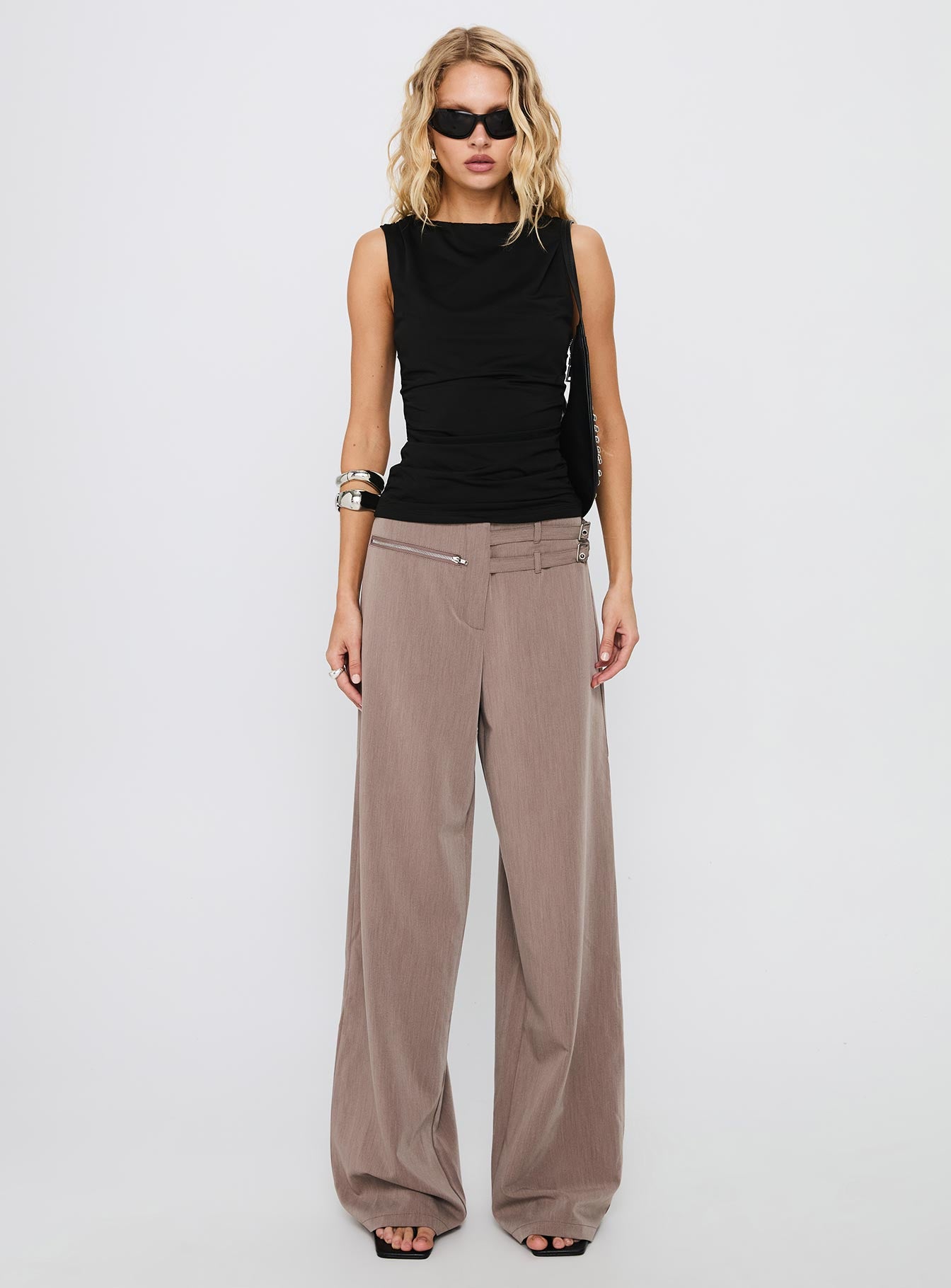 Rinah Belted Pants Brown - Image 7