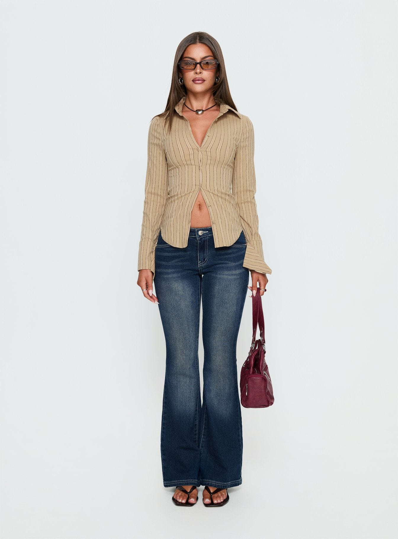 Zilvia Bootleg Mid Rise Jeans Raw Denim - Image 7