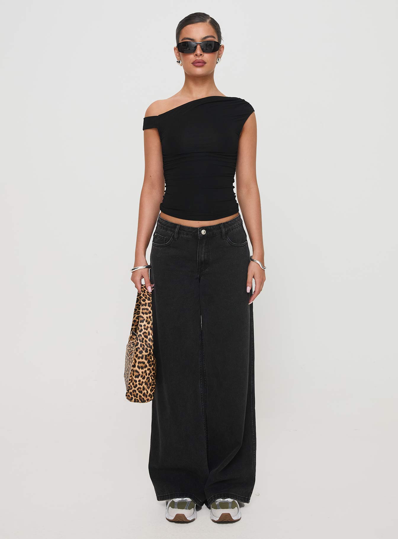 Ramos Low Rise Denim Jeans Washed Black Tall - Image 7