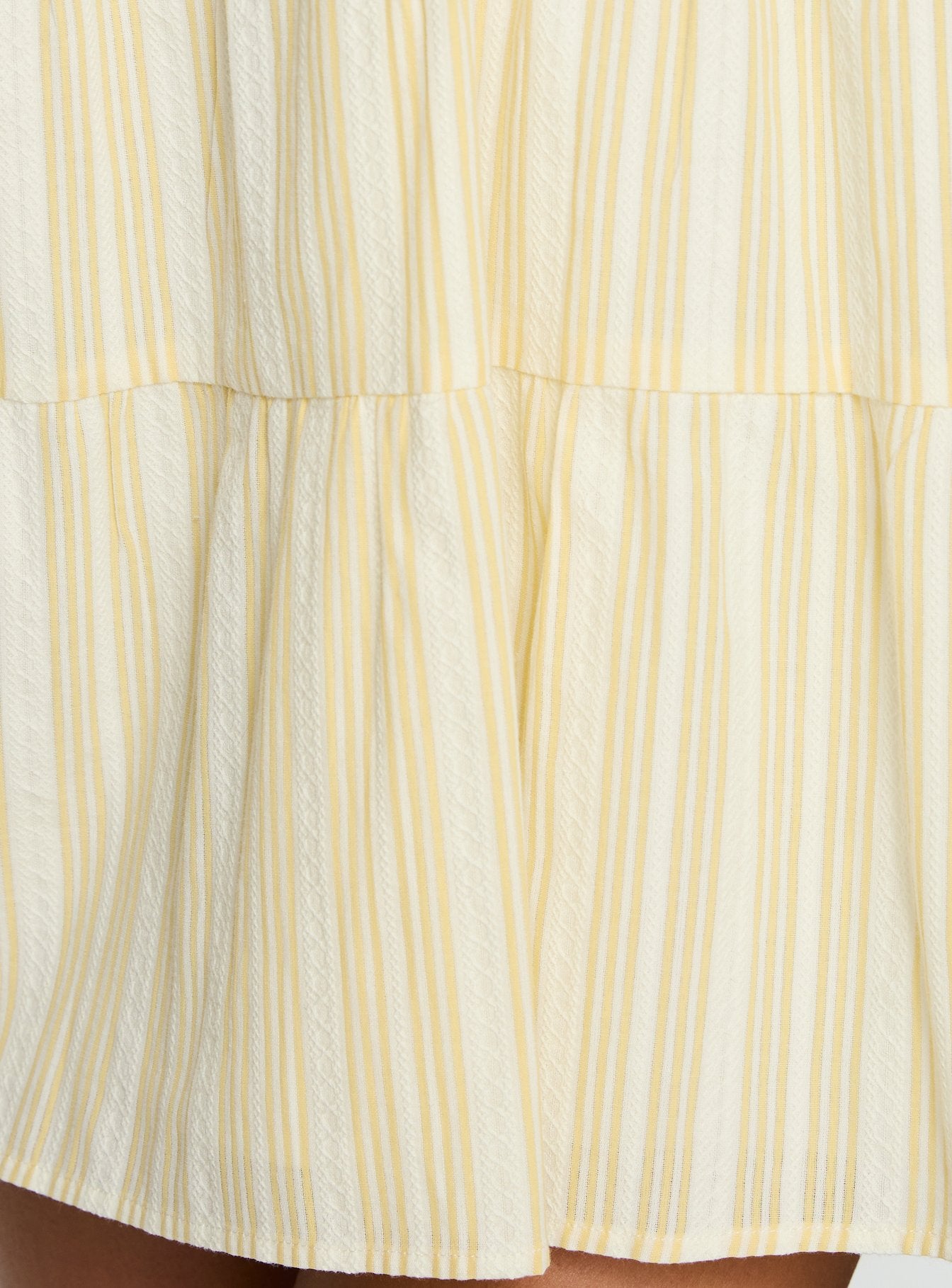 Summer Air V Neck Tiered Mini Dress Yellow - Image 7
