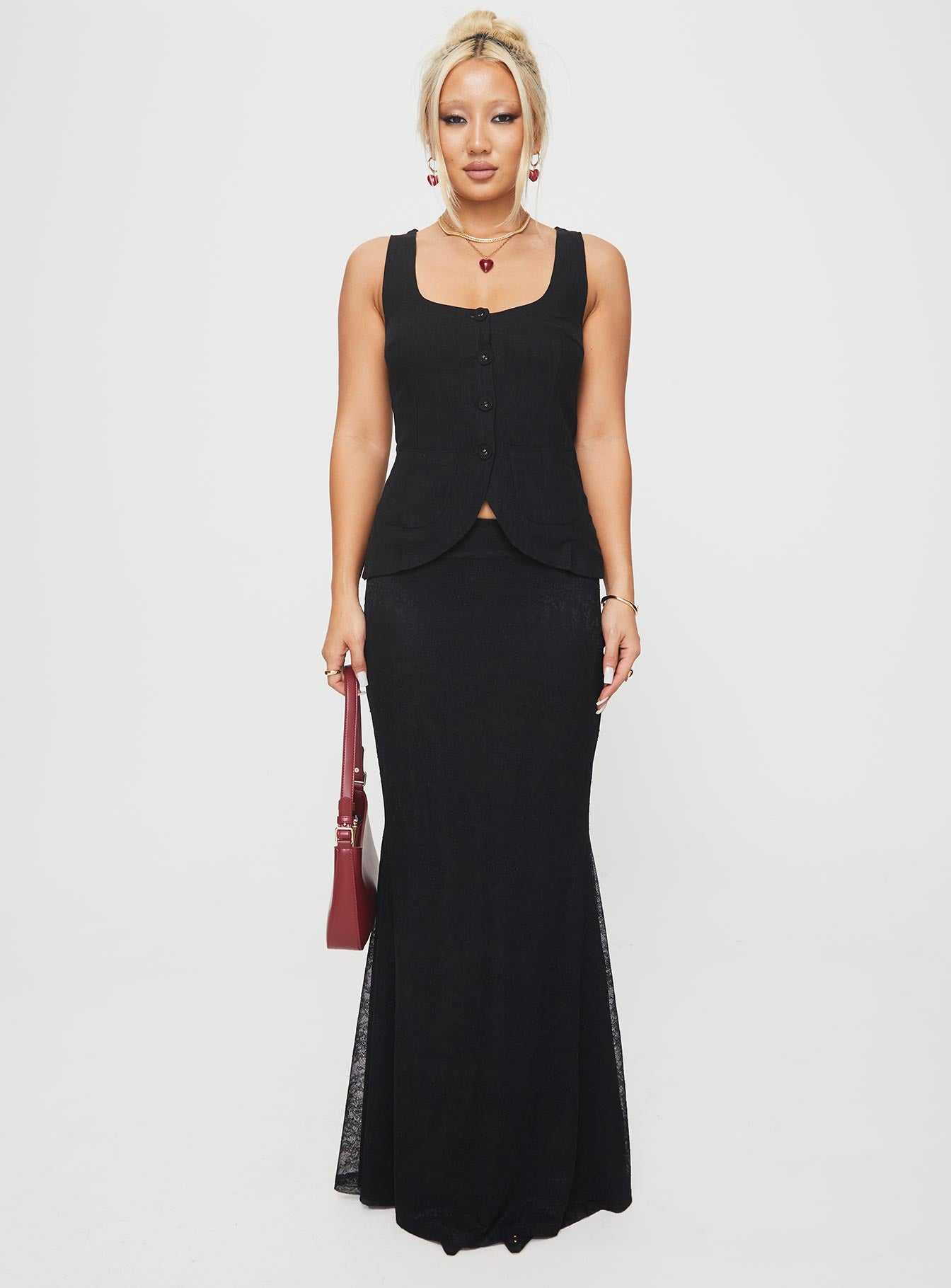 Spirito Vest Top Black - Image 7