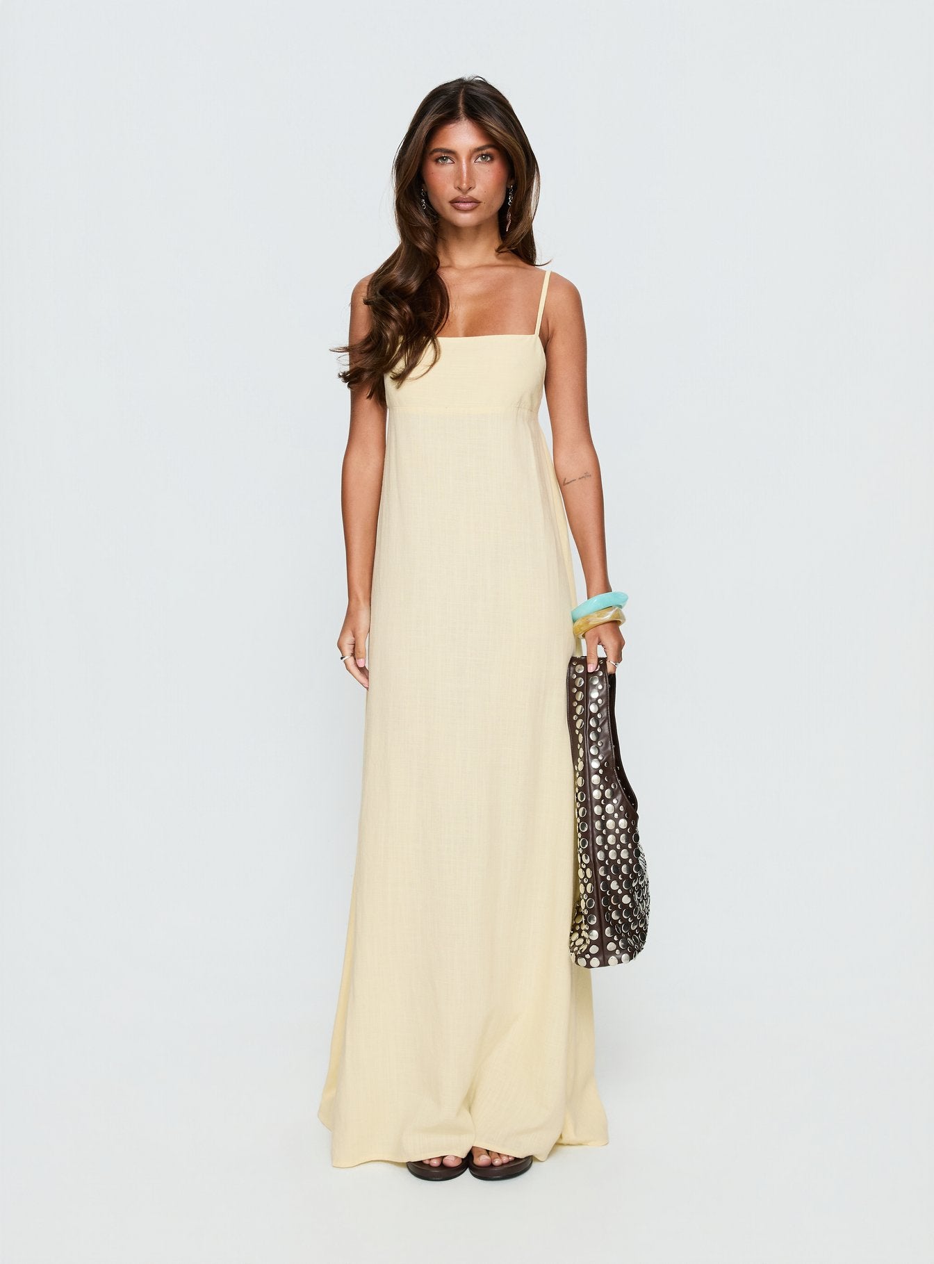 Solie Tie Back Maxi Dress Butter - Image 7