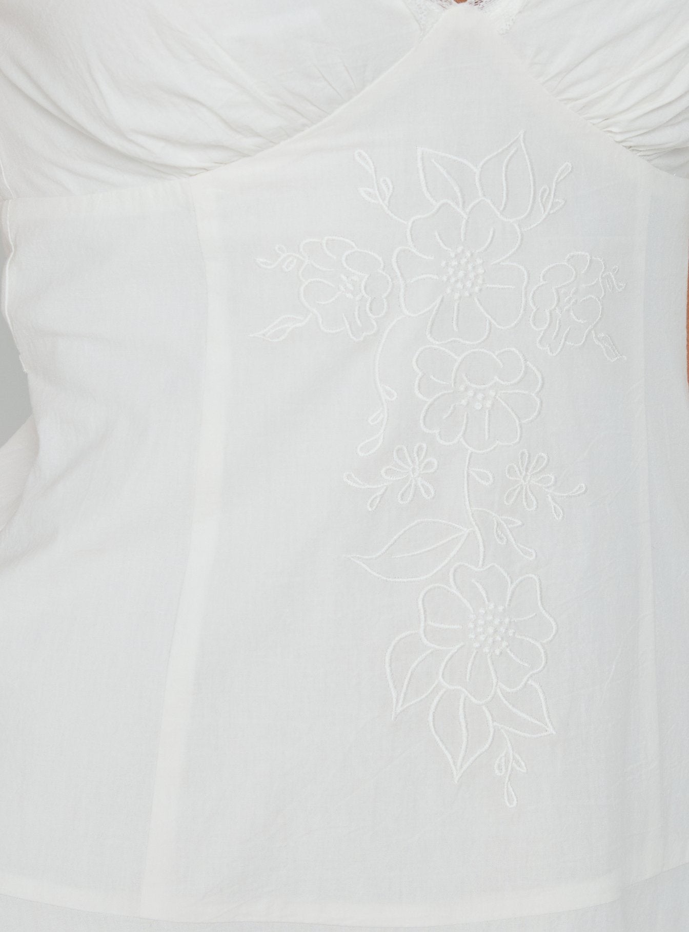 Splashy Lace Trim Mini Dress White - Image 7