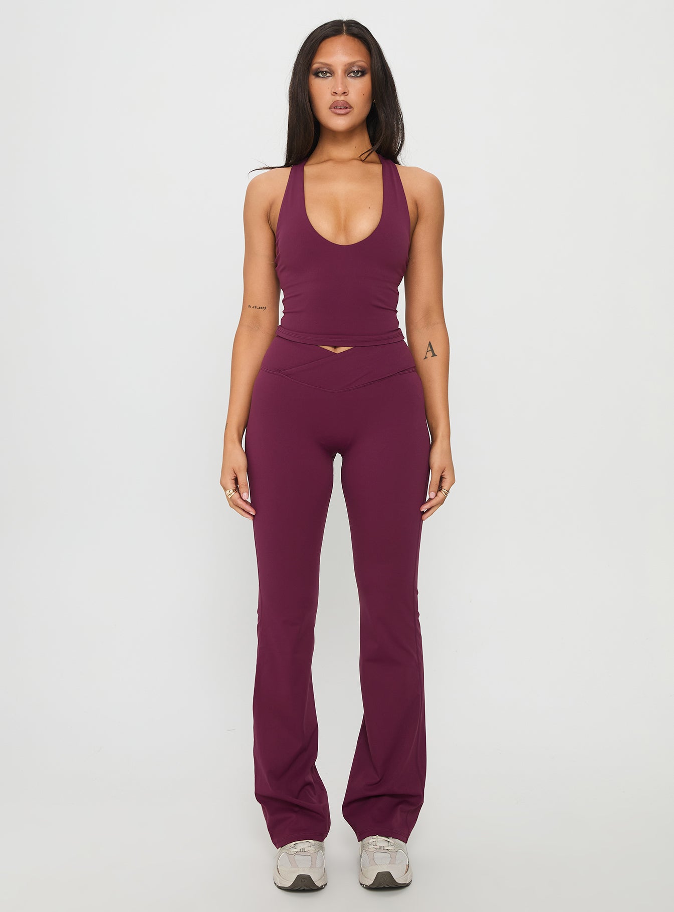 Sunday Session Active Flare Leg Pant Plum - Image 8