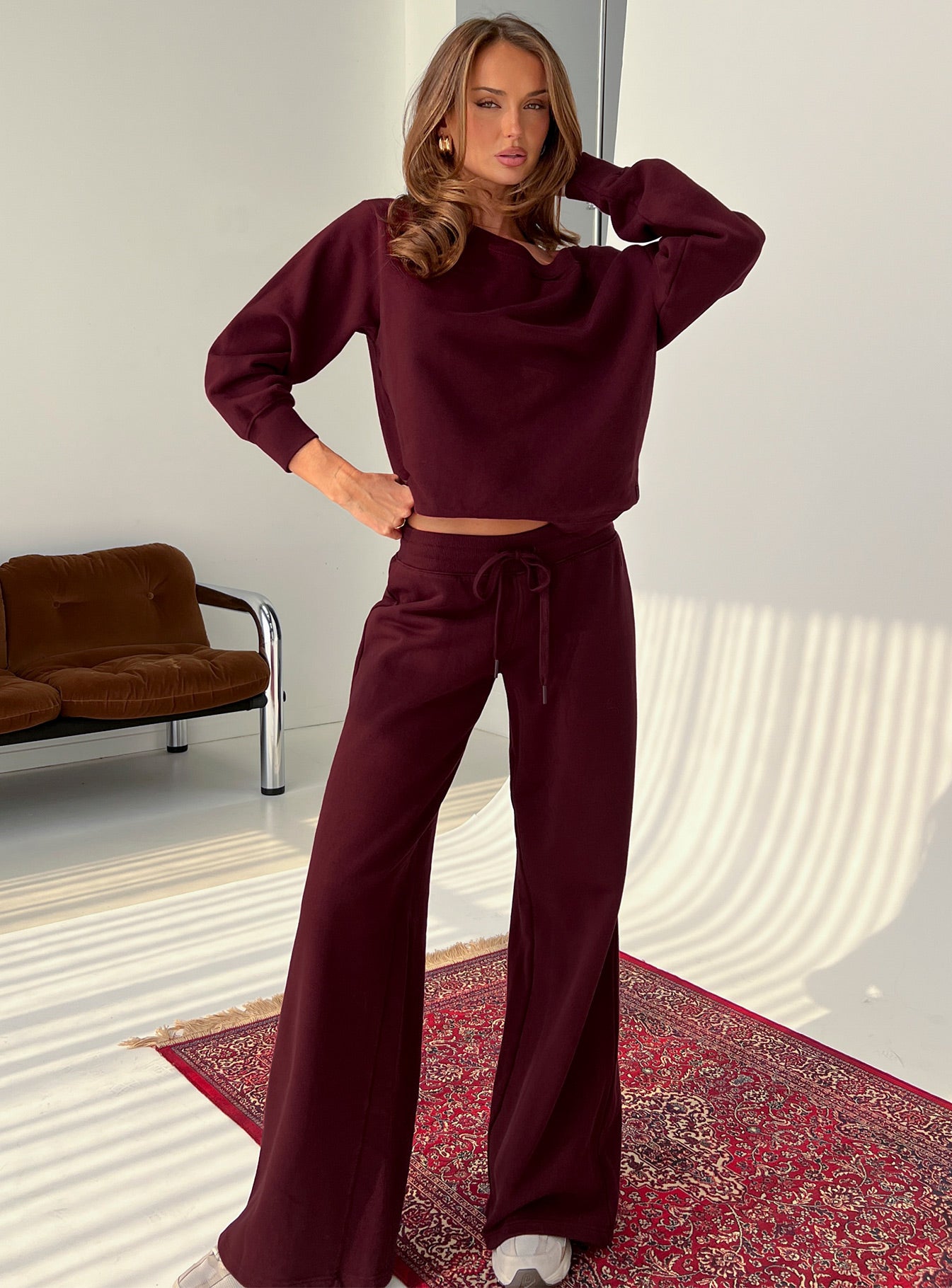 Wellness Off The Shoulder Jumper Currant - Image 8