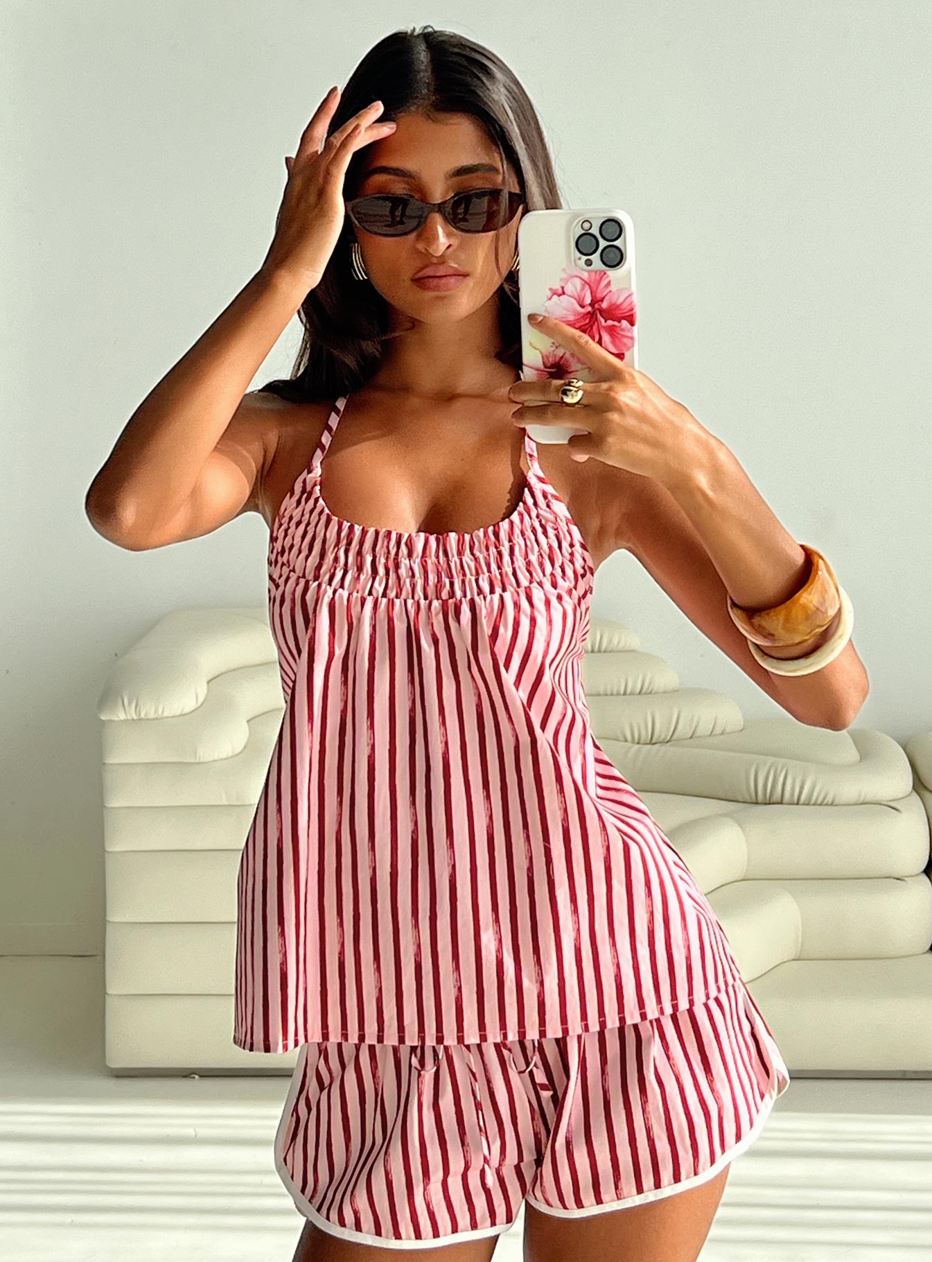 Your Everything Shorts Pink Stripe - Image 8