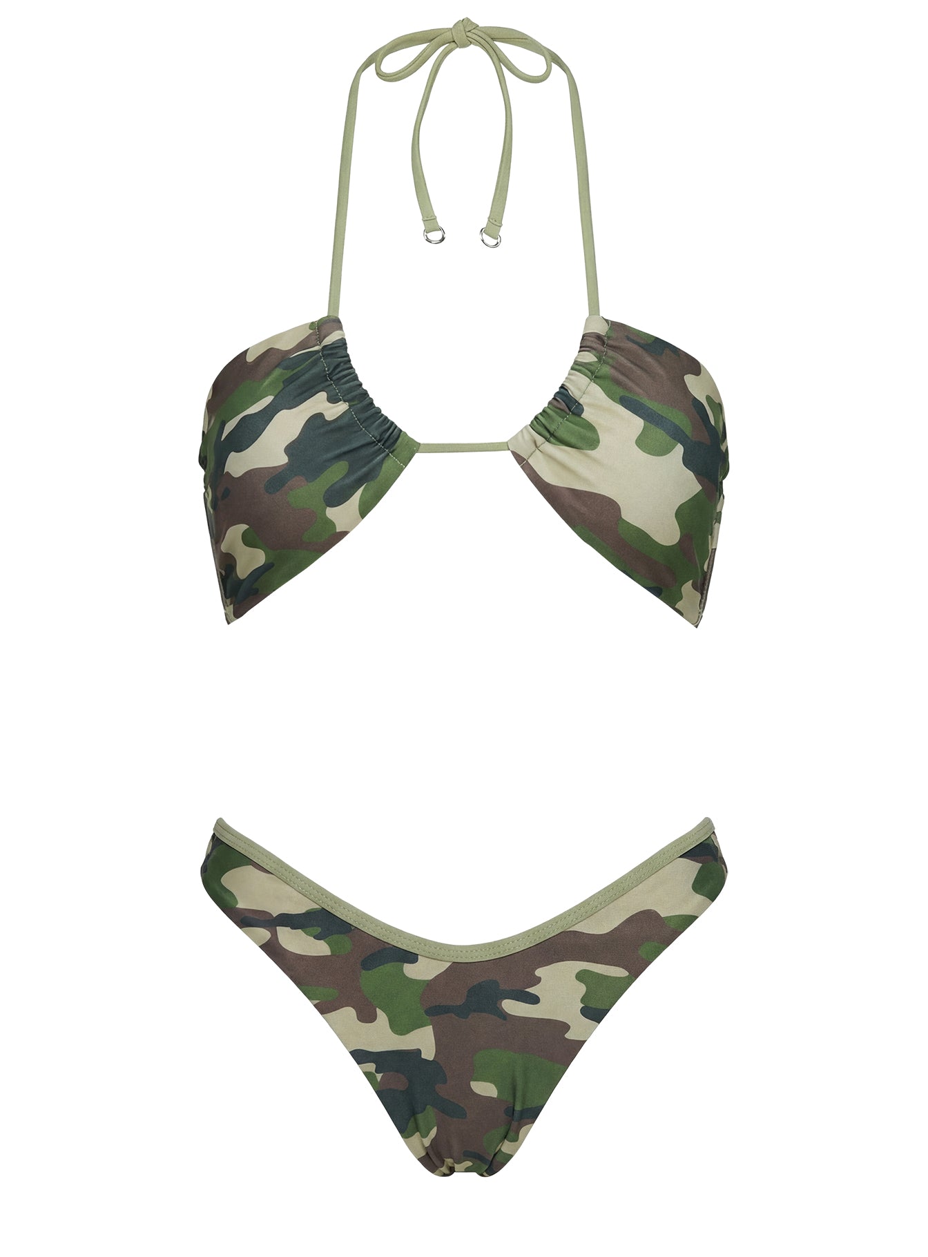 Tropical Vibes Bandeau Bikini Top Camo - Image 7