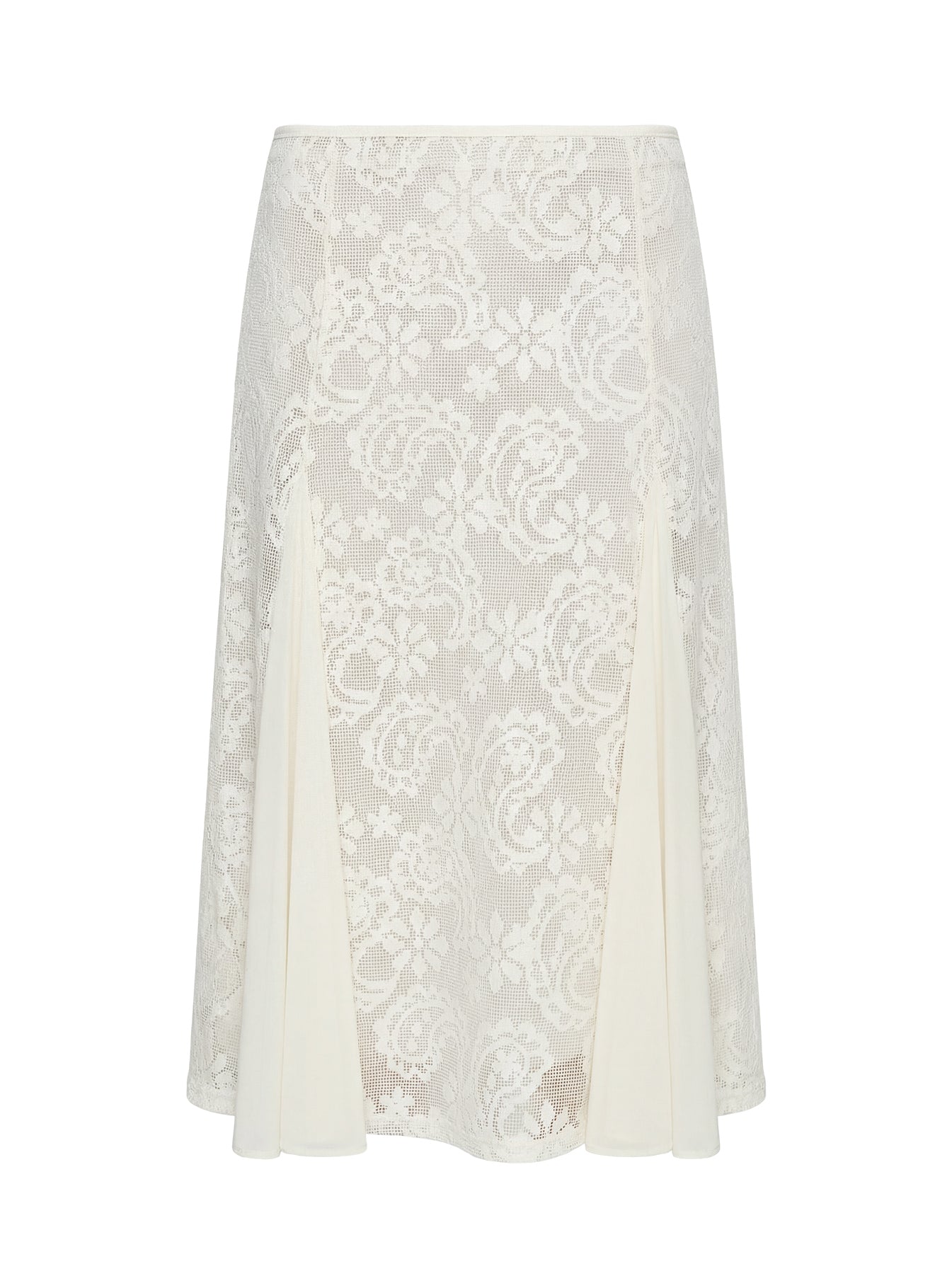 Quani Lace Midi Skirt Cream - Image 9