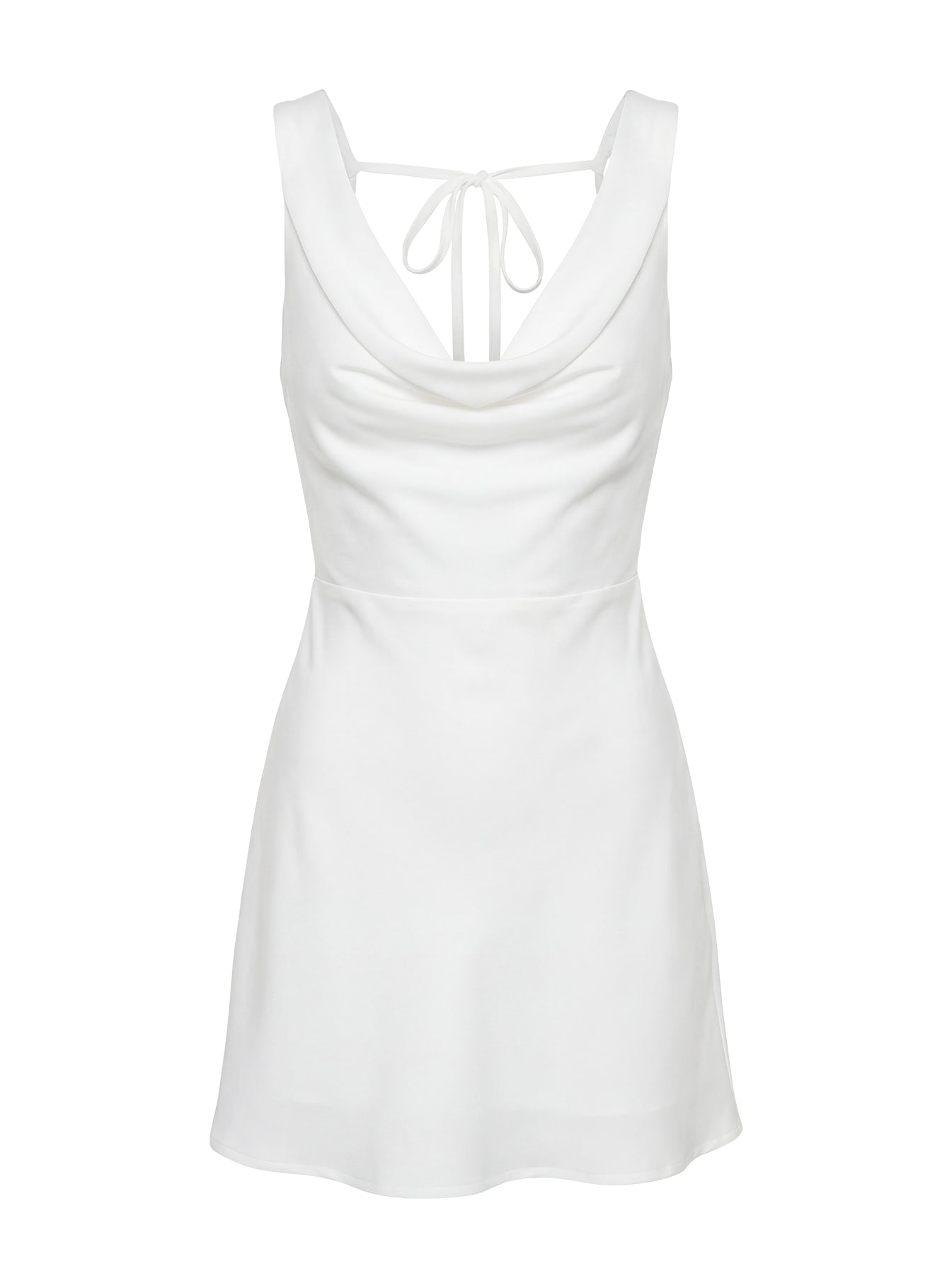 Rozalinda Halter Plunge Mini Dress White - Image 10