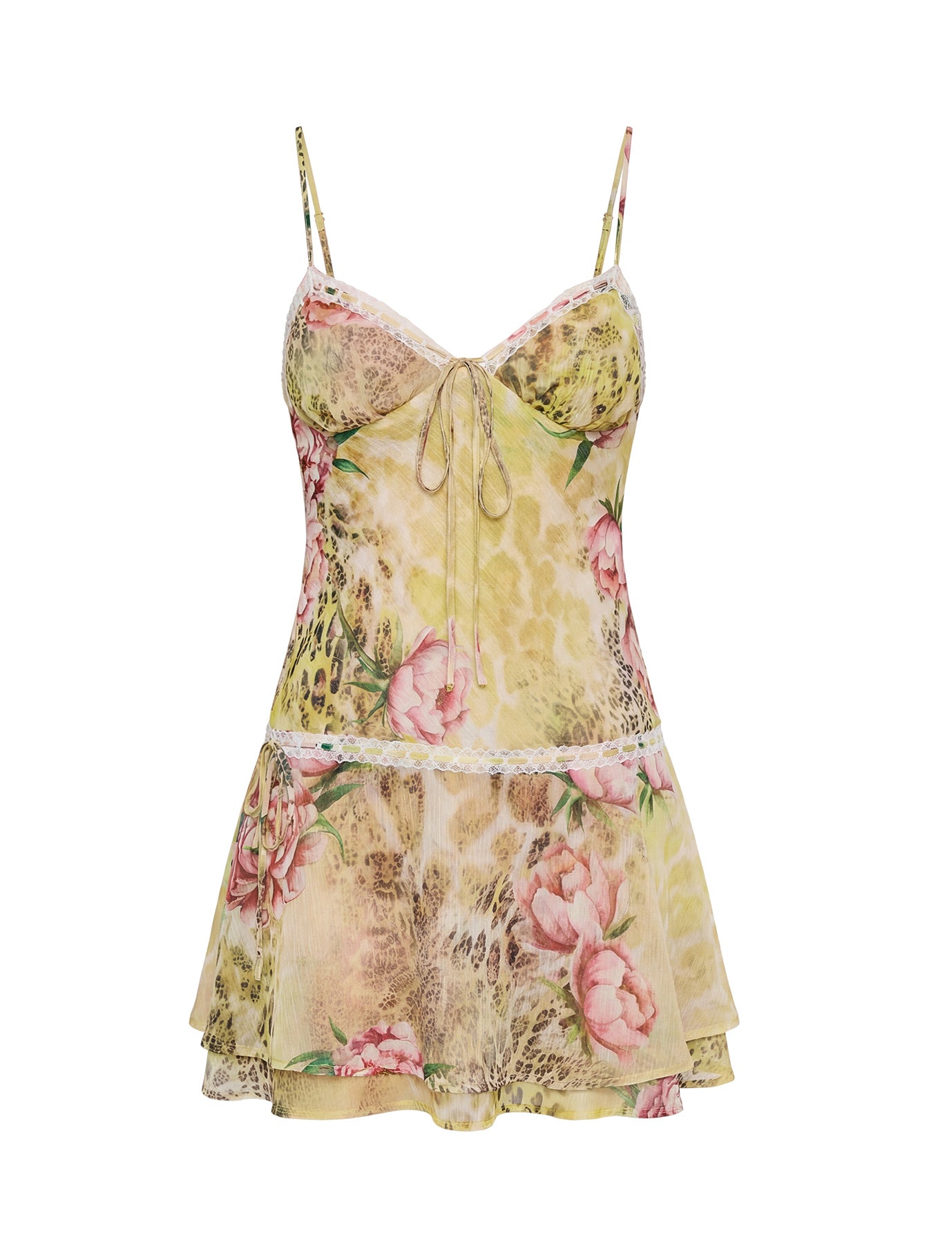 Starsigns Lace V Neck Mini Dress Animal Splice - Image 9