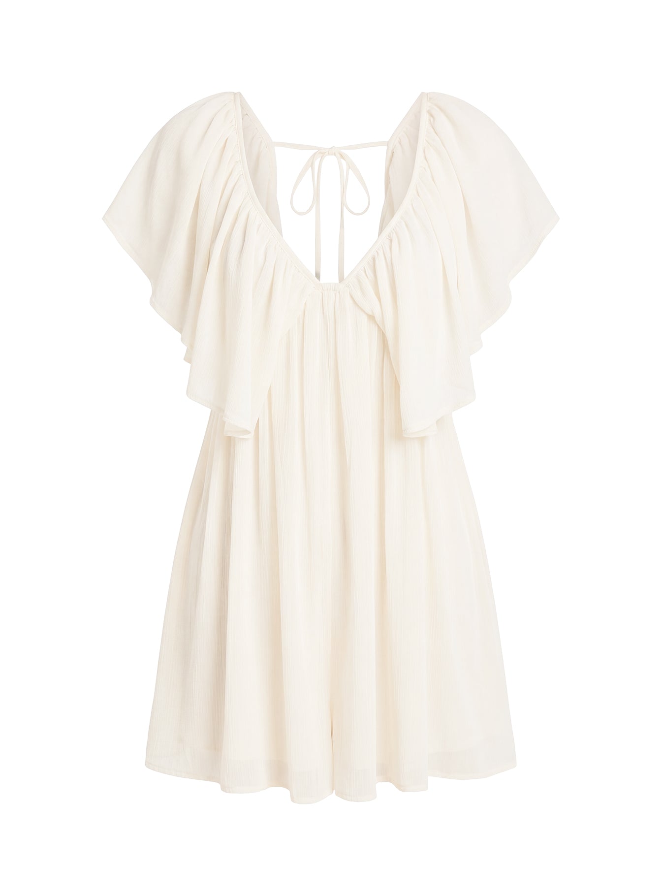 Sun Spirit Plunge Flowy Playsuit Cream - Image 9