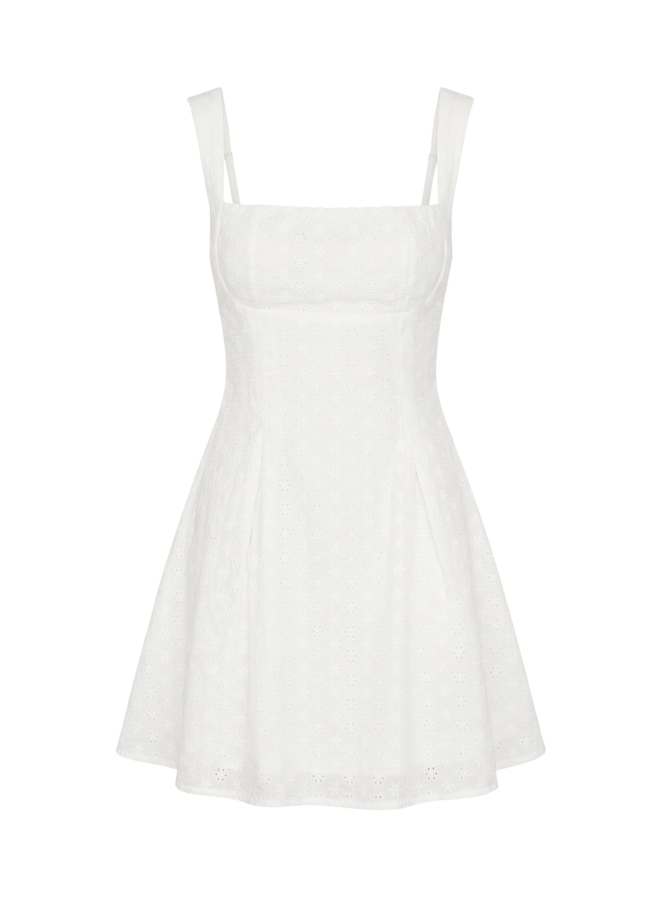 Xanthus Embroidered Mini Dress White - Image 9