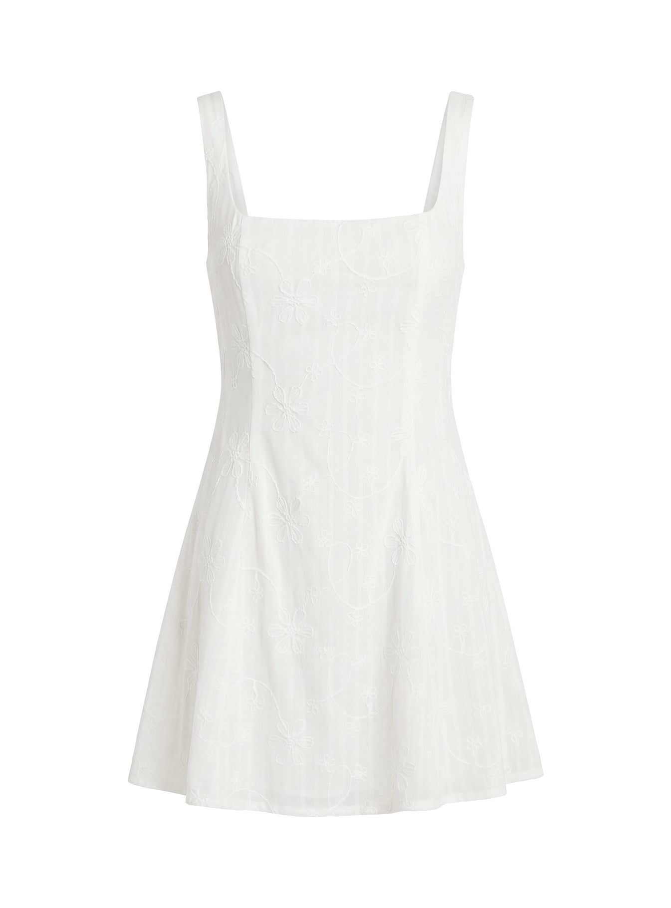 You Can Embroidered Mini Dress White - Image 12