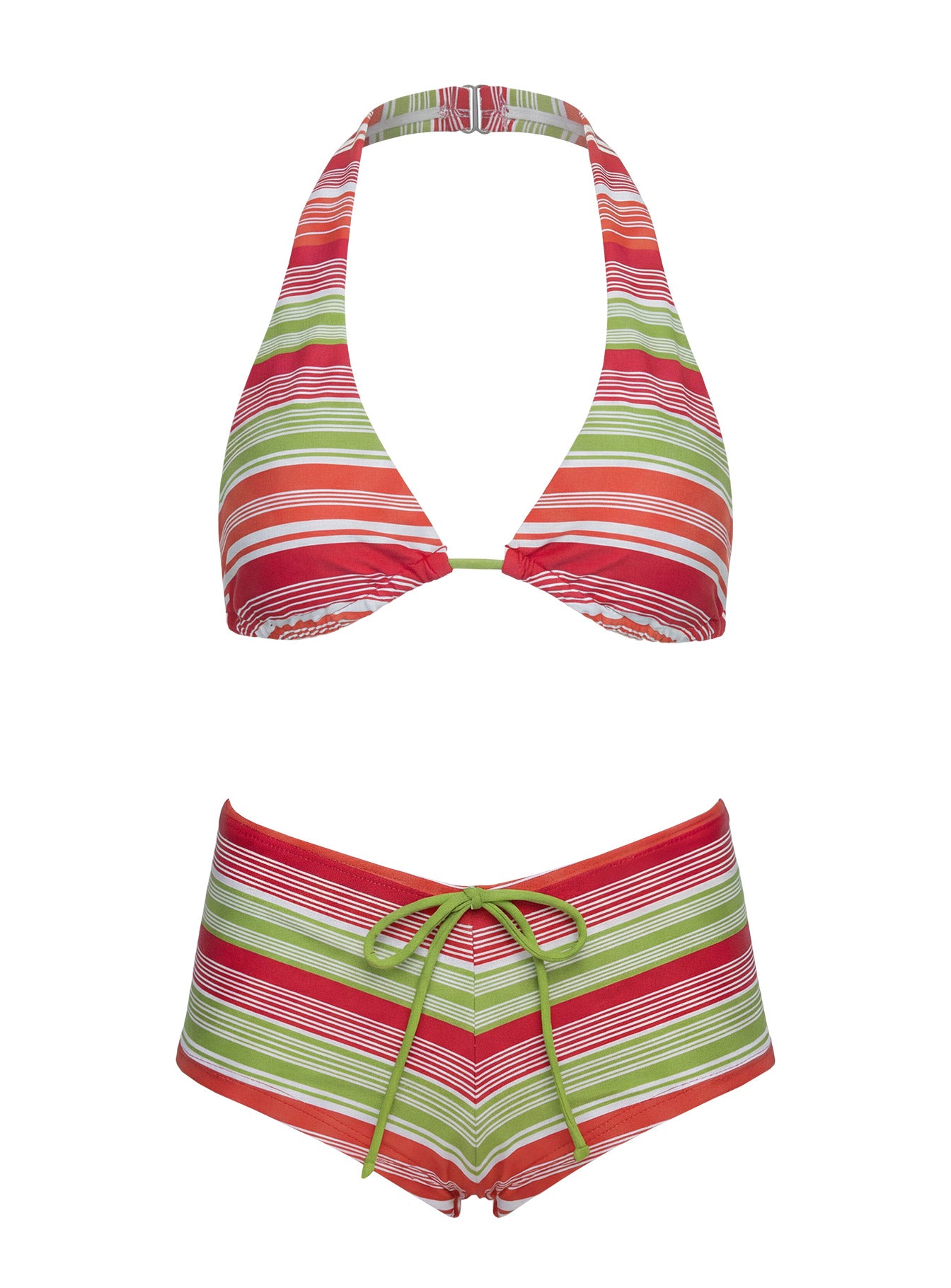 Tan Lines Micro Swim Shorts Red / Green Stripe - Image 5