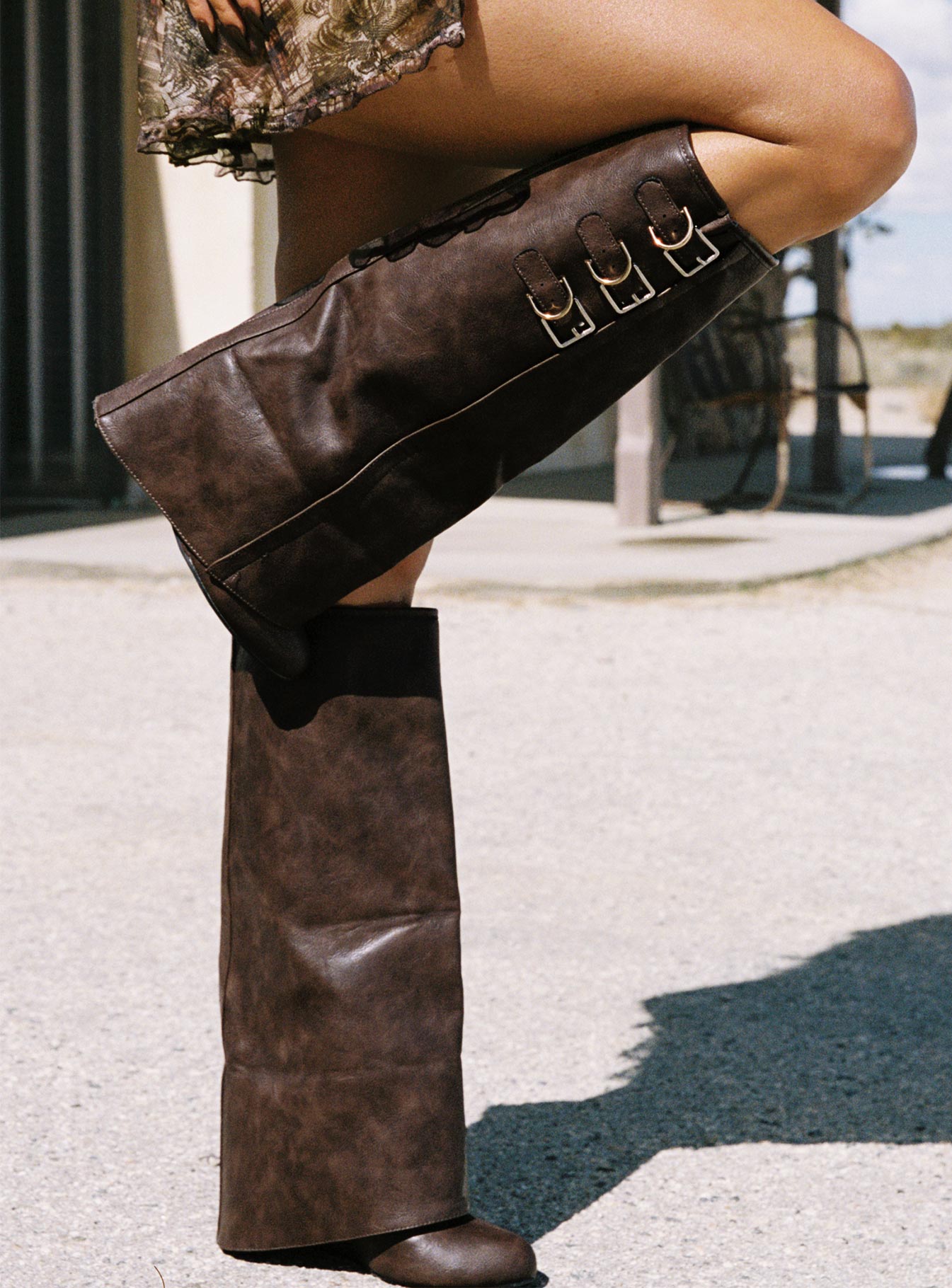 Ritz Knee High Boots Brown - Image 7