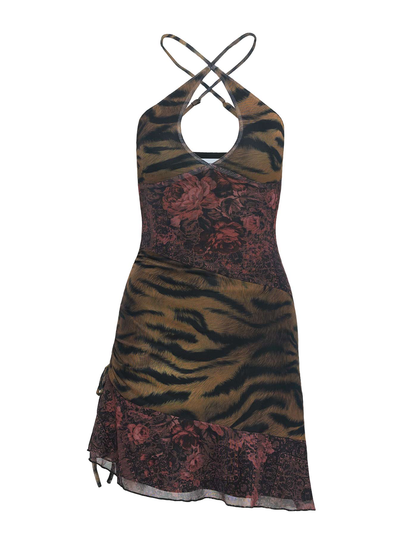 Syrefena Halter Mini Dress Multi Tall - Image 8