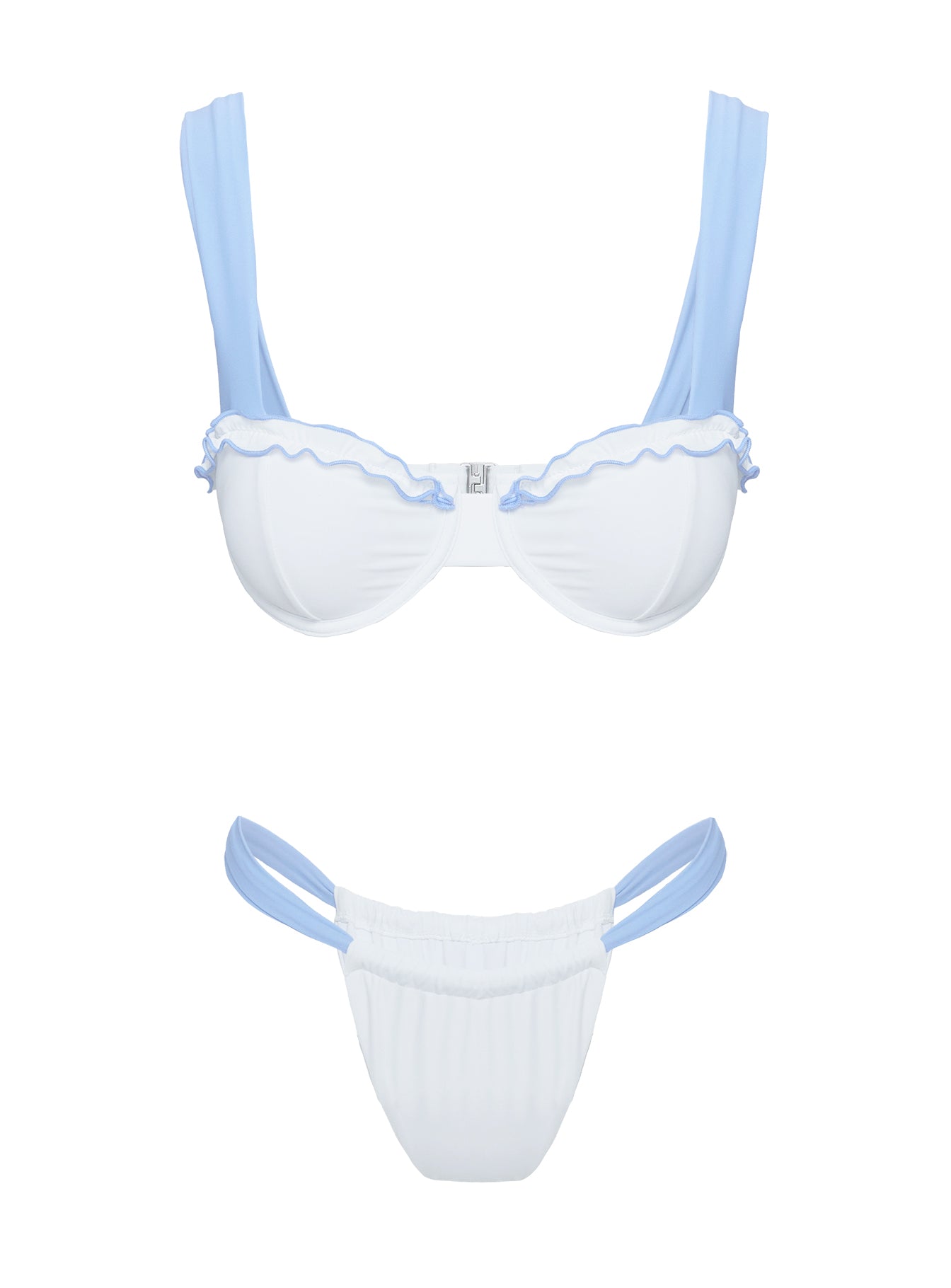 This Summer Underwire Bikini Top Blue / White - Image 6