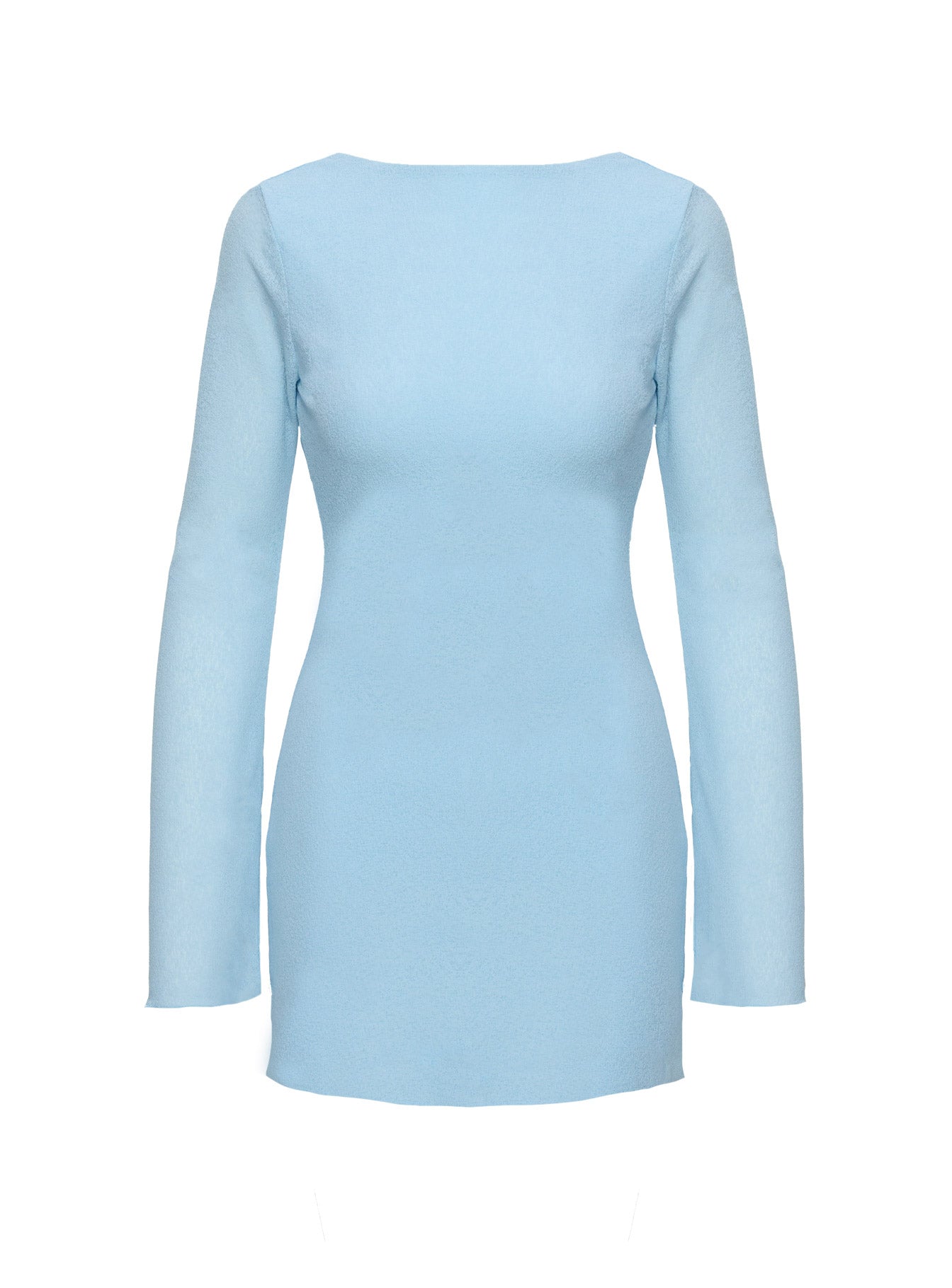 Visualize Long Sleeve Mini Dress Light Blue - Image 5