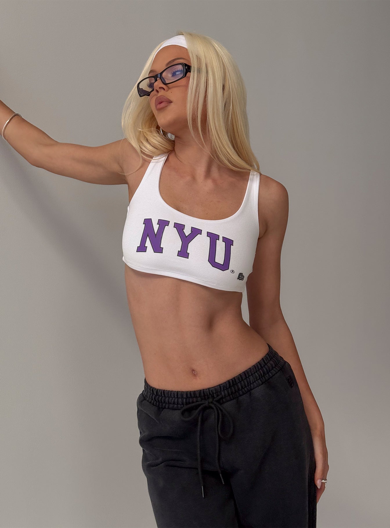 Nyu Scoopneck Tank Top White