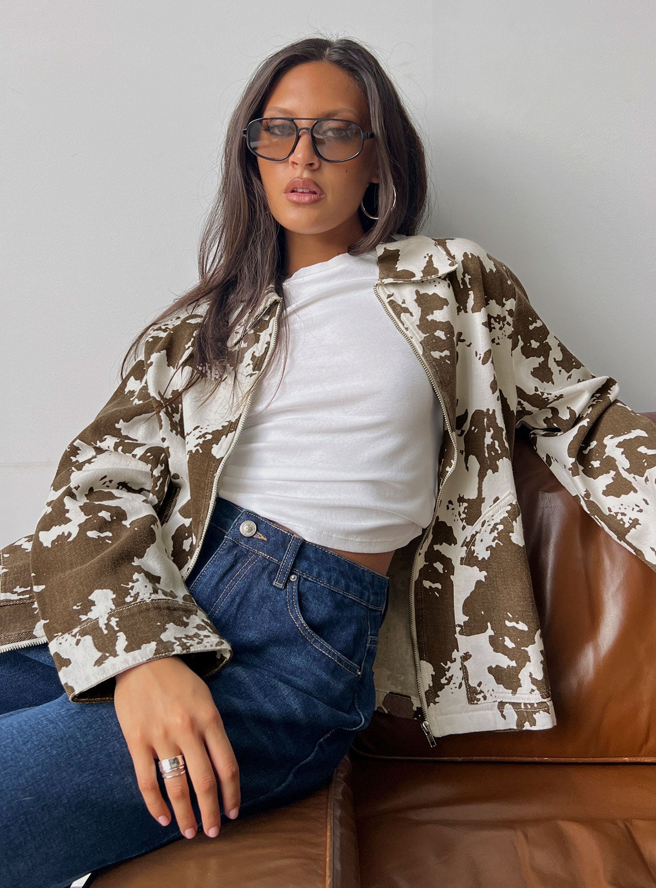 Alternative view of Another Life Zip Through Jacket Cow