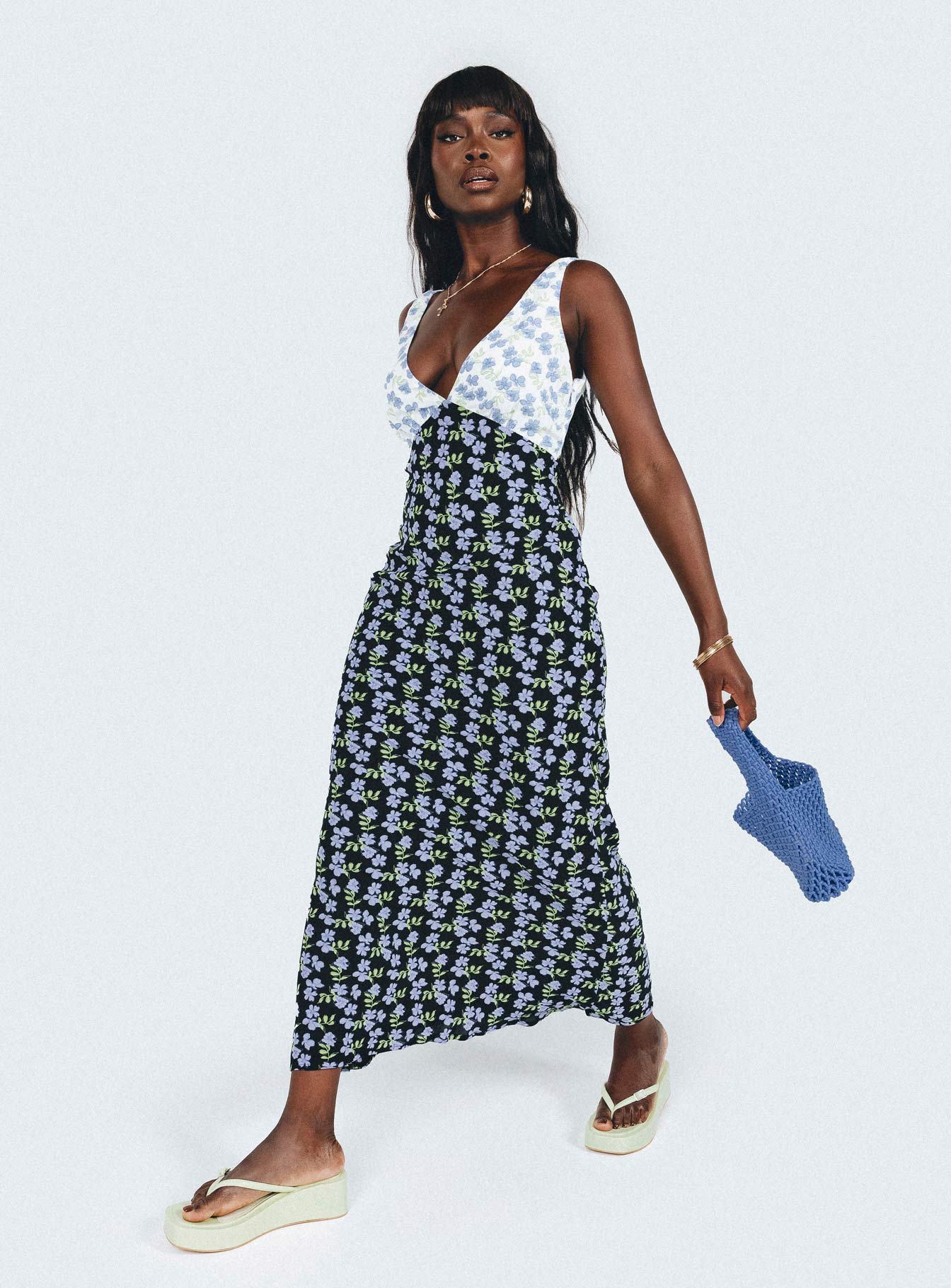 Nellie Maxi Dress Blue / Multi - Image 6