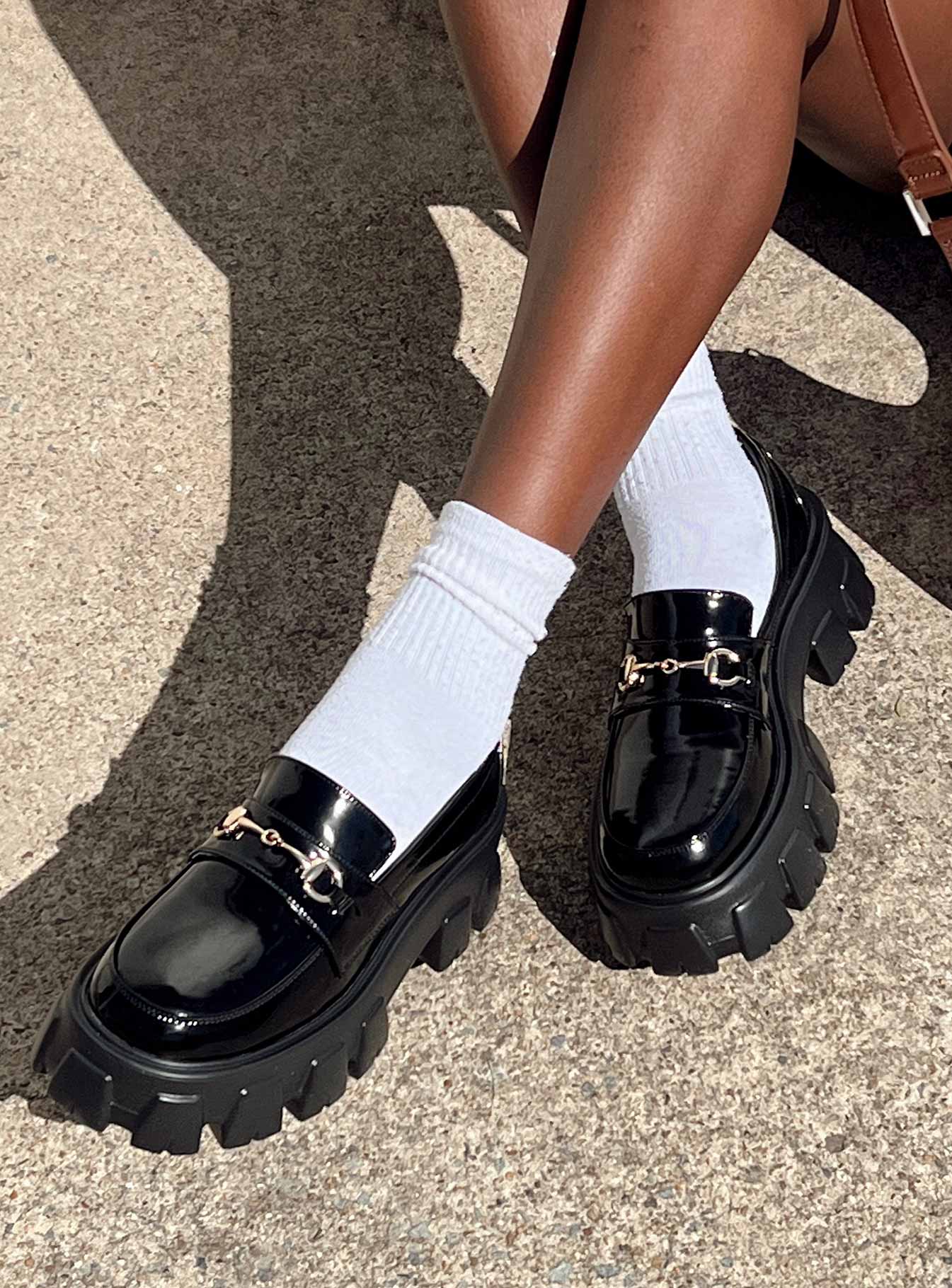Alternative view of Penny Lane Loafers Black High Shine