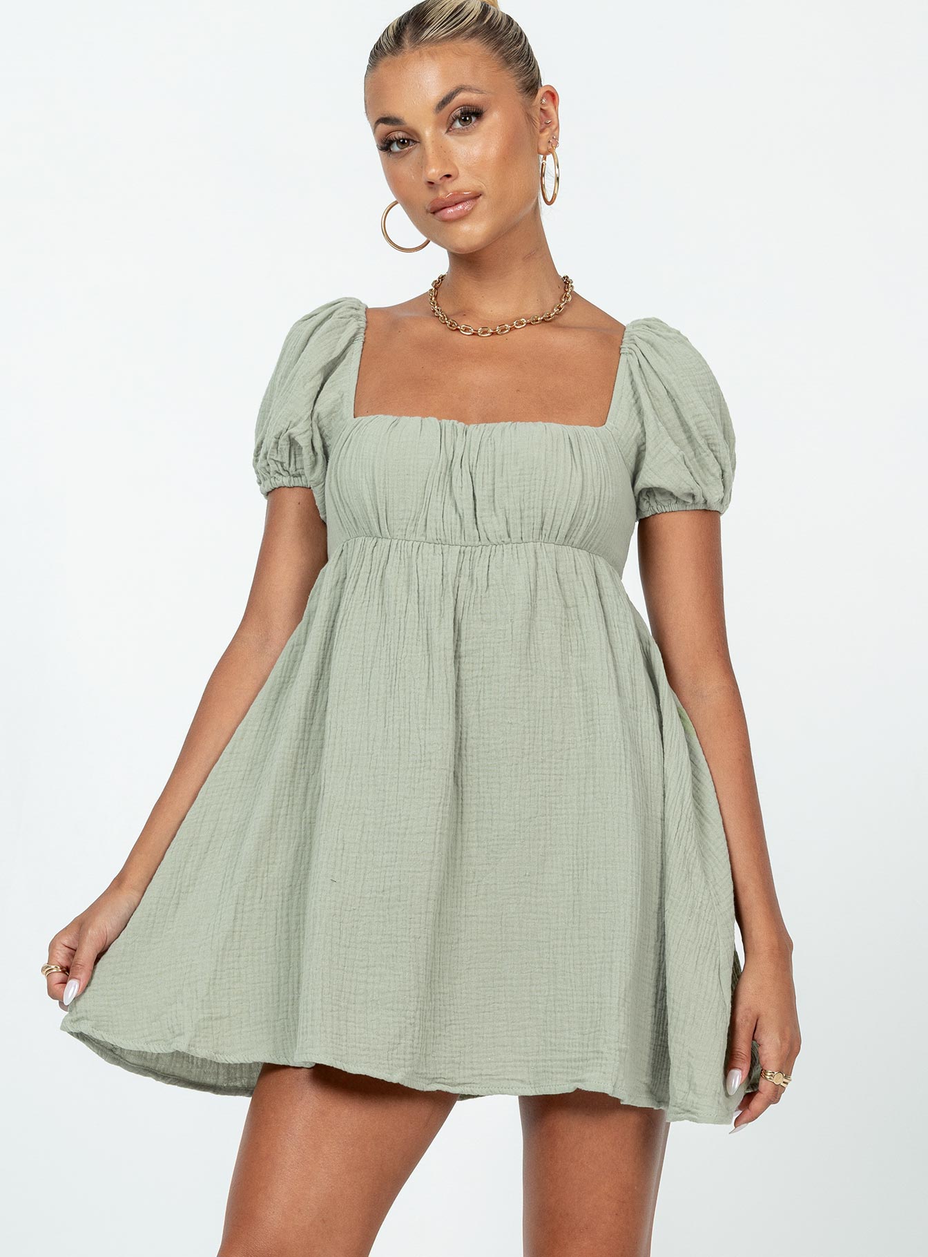 Alternative view of Let's Dance Mini Dress Sage