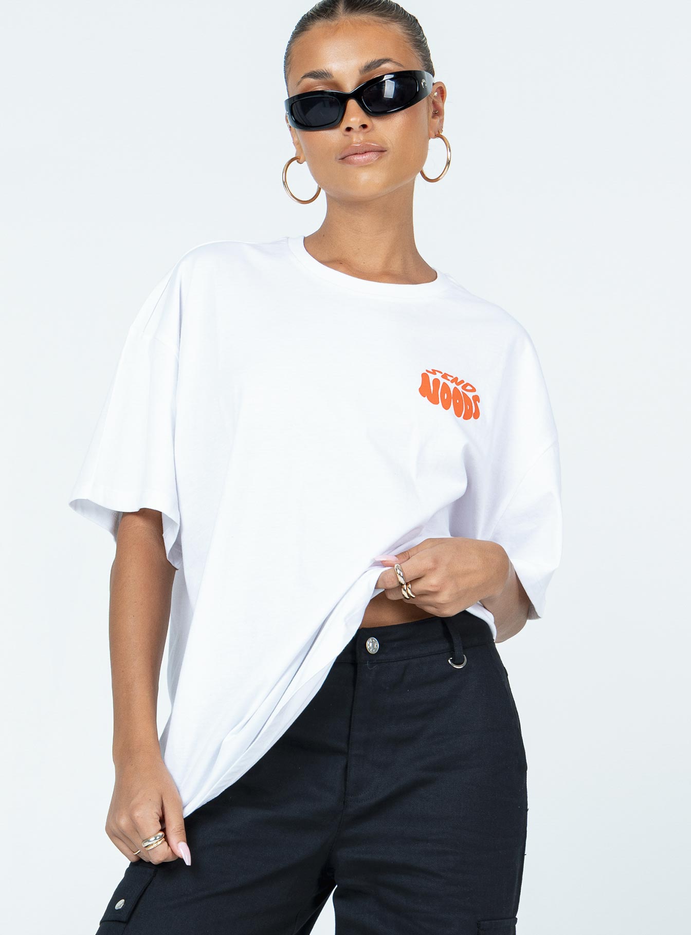 Alternative view of Noods Oversized Tee White