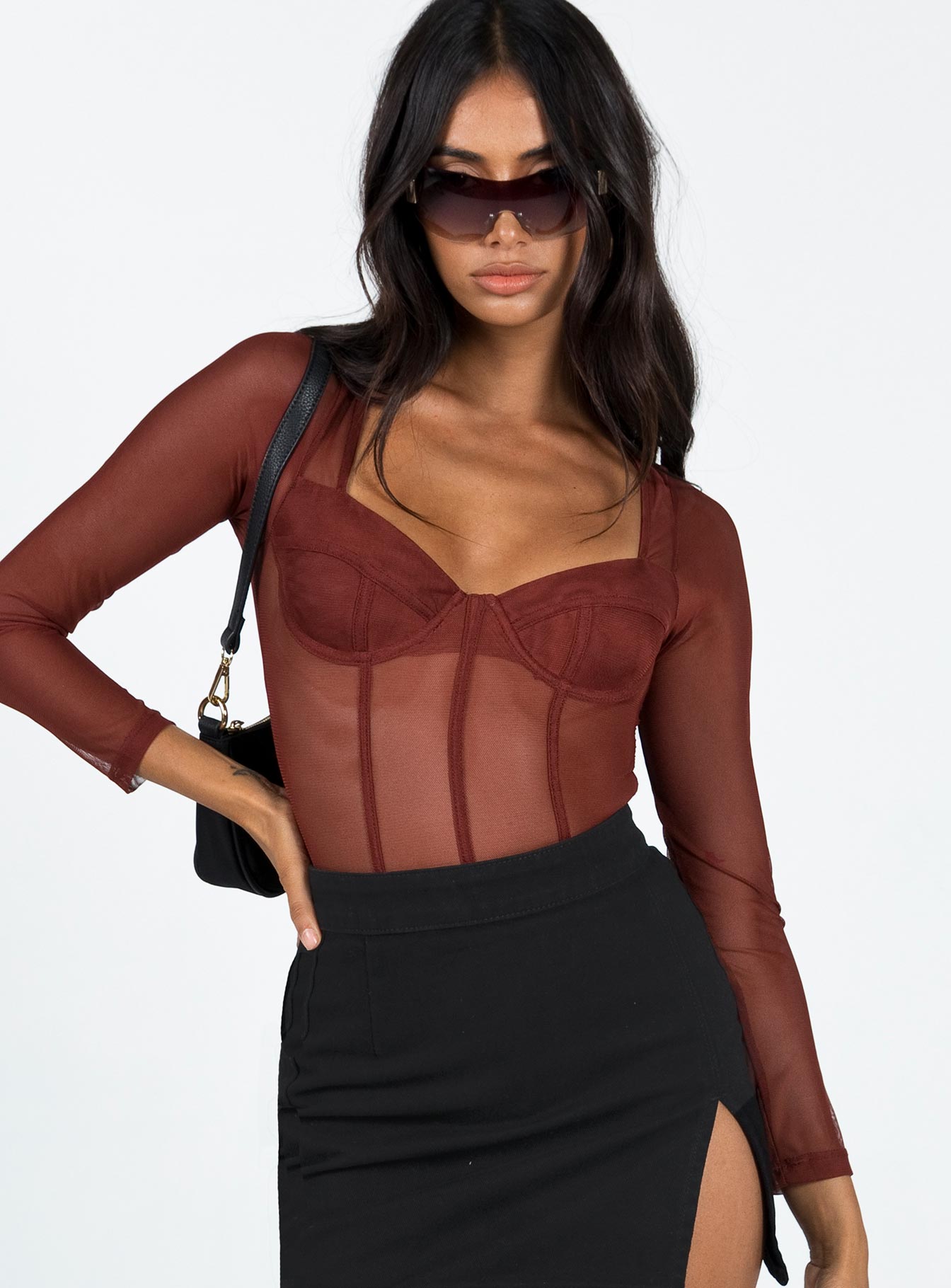 Alternative view of Leonie Bodysuit Brown